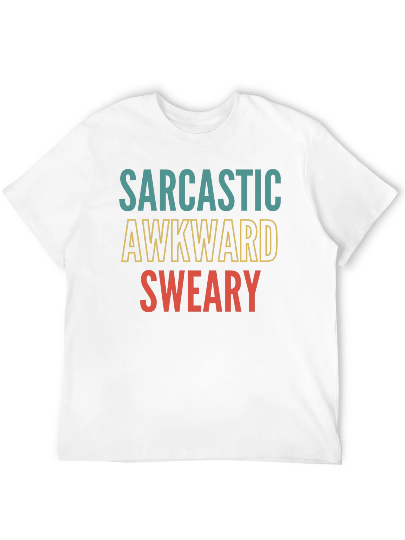 Black Sarcastic Awkward Sweary Graphic Tee view 12