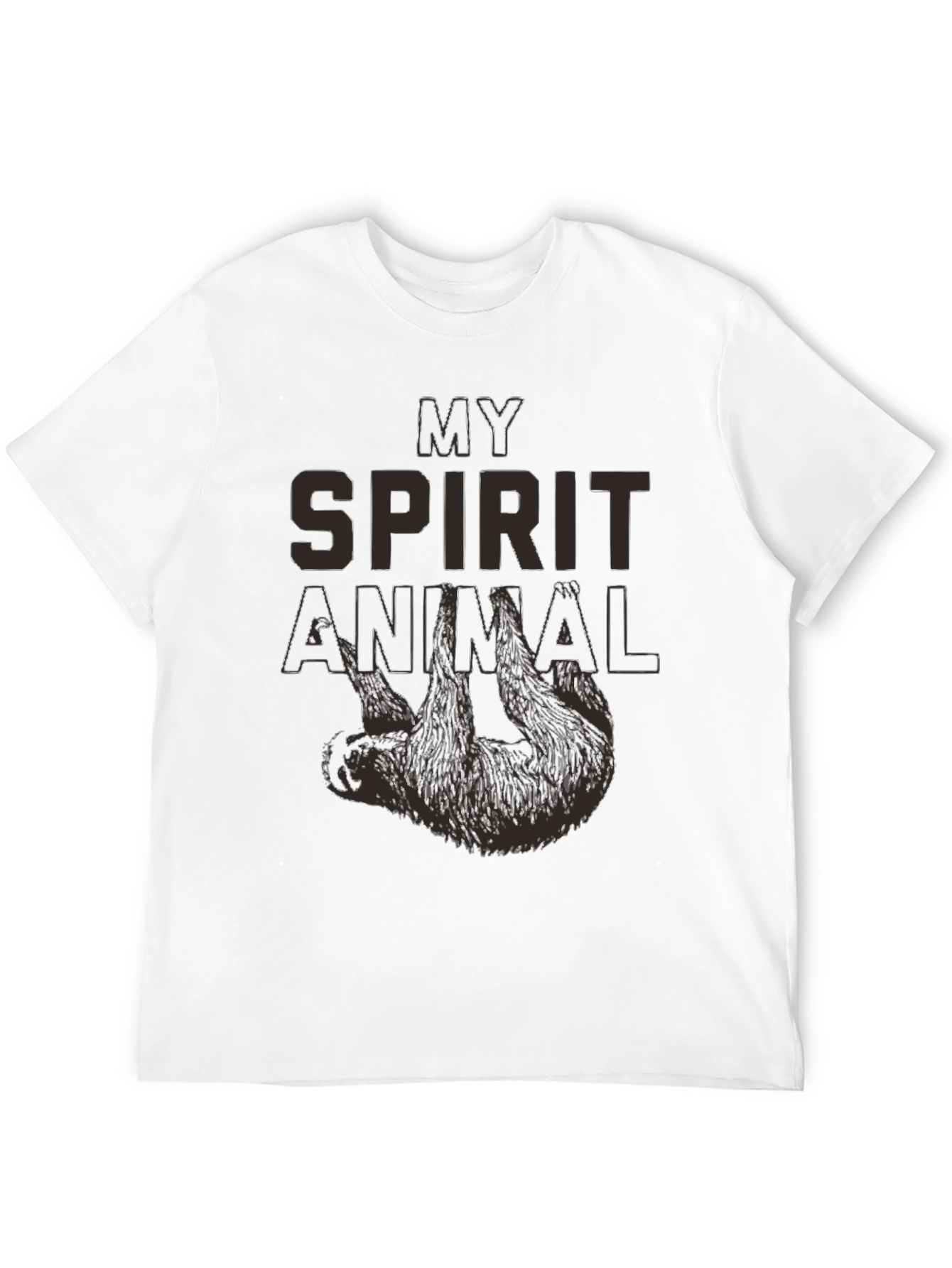 Black My Spirit Animal Sloth Graphic T-Shirt - Relaxed Fit view 12