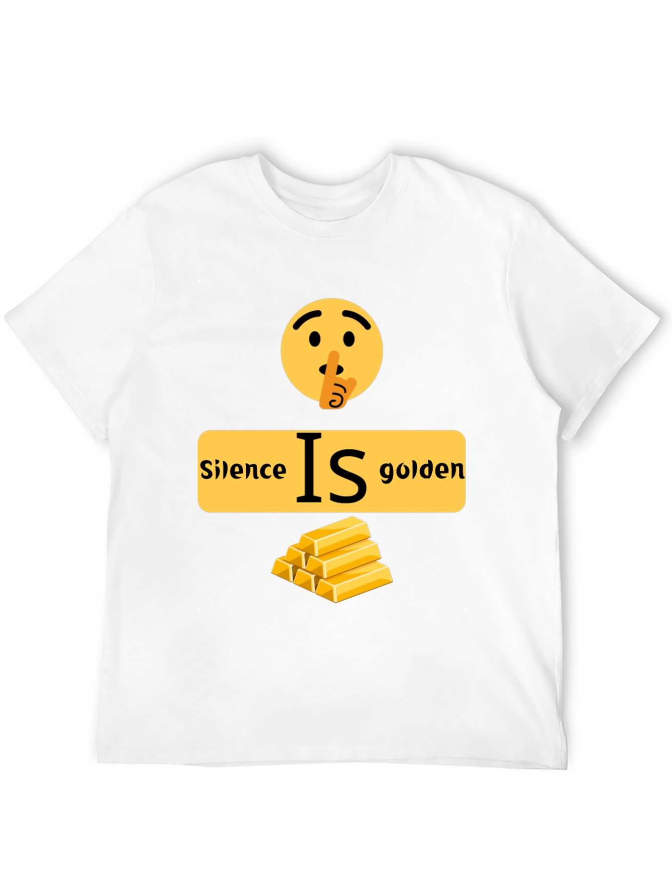 Black Silence is Golden Graphic T-Shirt view 12