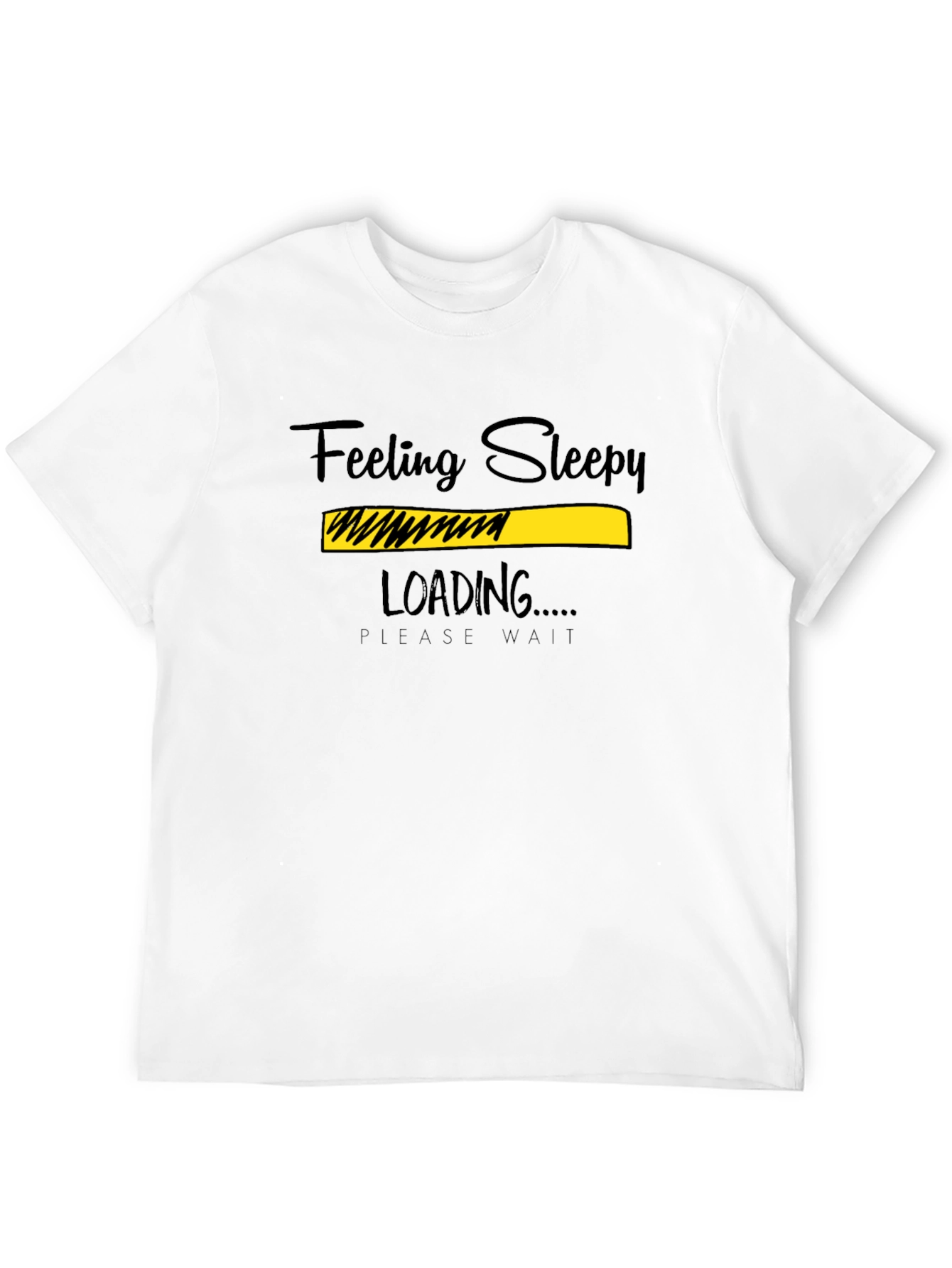 Black Feeling Sleepy Loading Graphic T-Shirt view 12