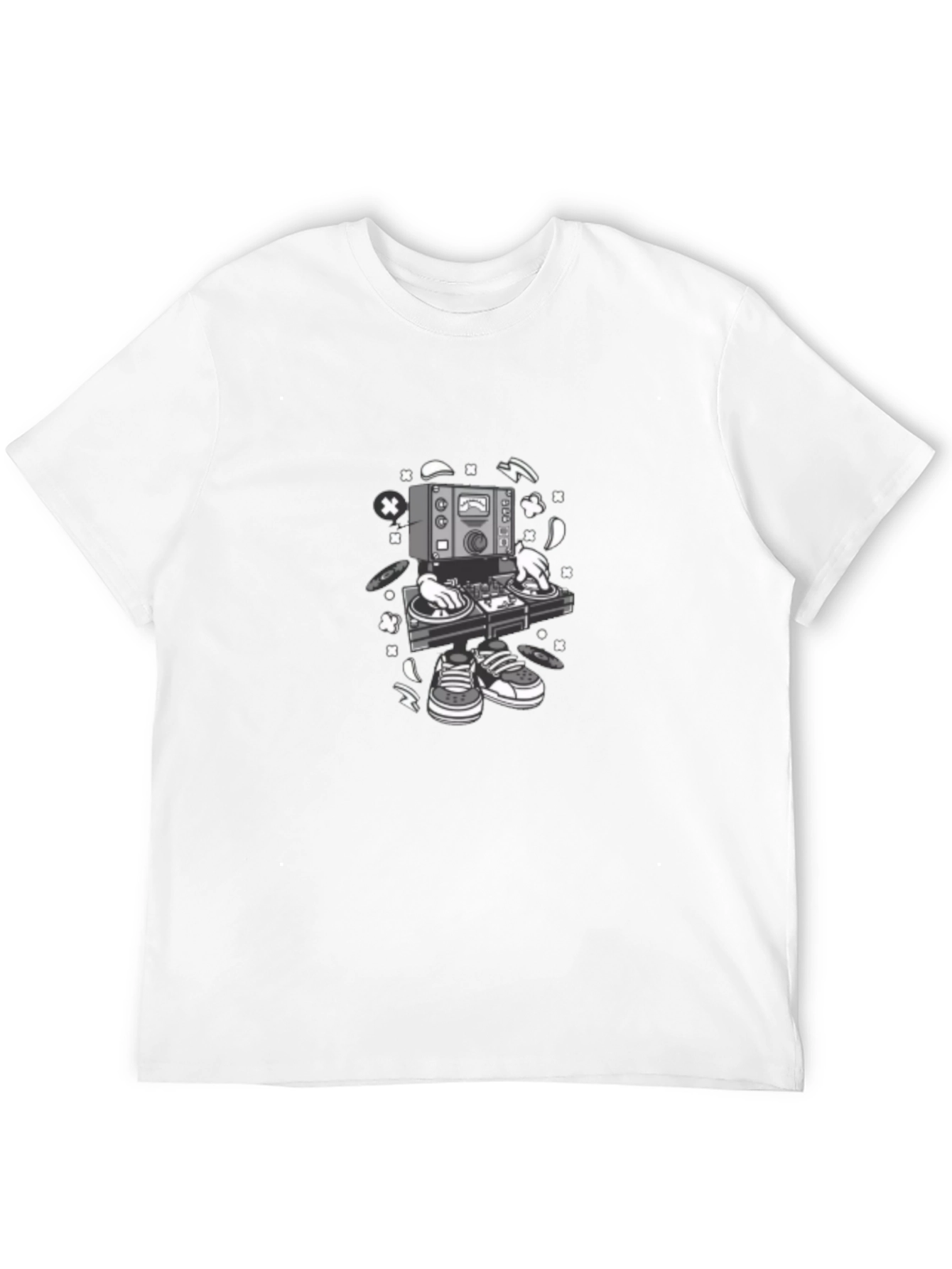 Black DJ Turntable Graphic T-Shirt - Black view 12