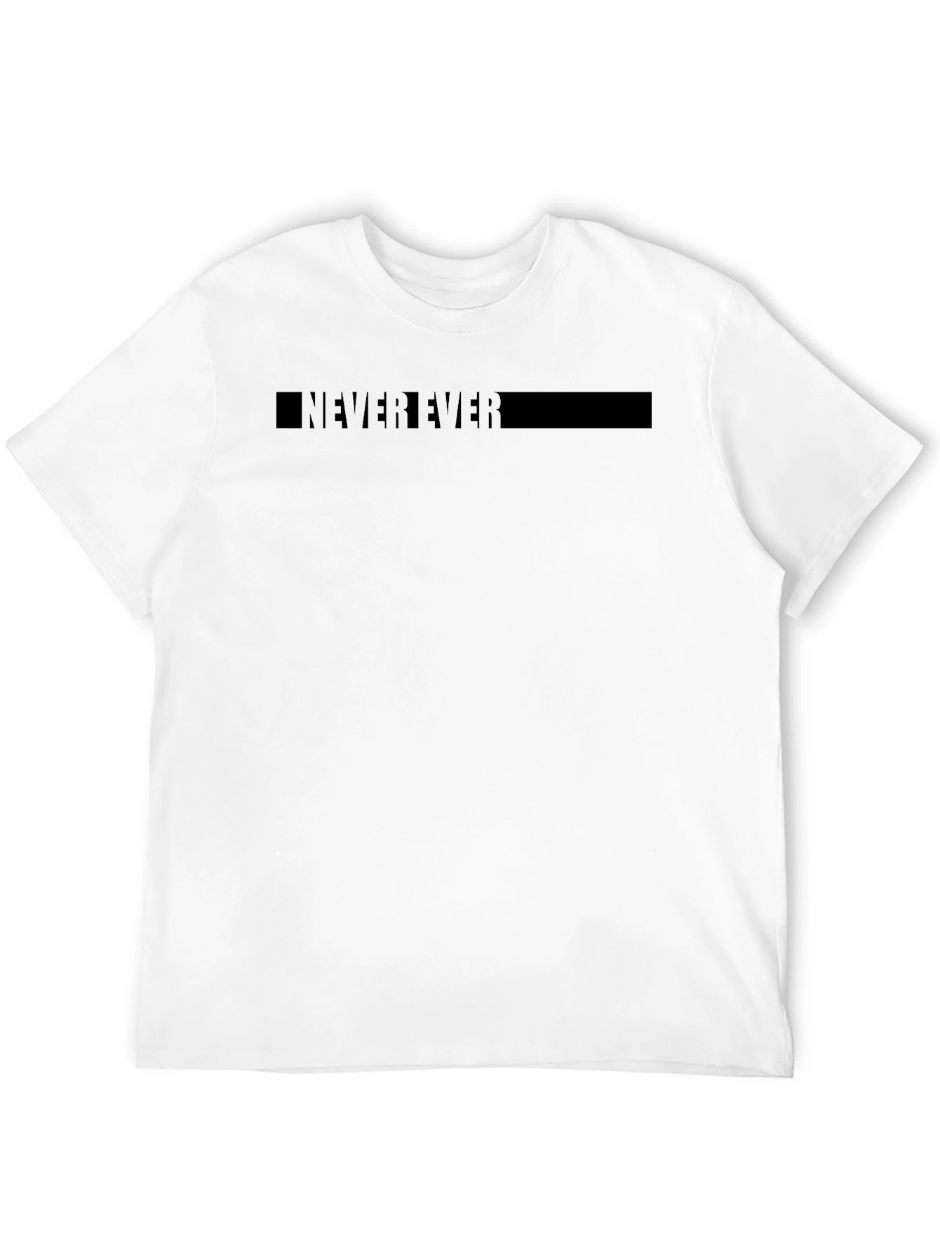Black Never Ever Black Graphic Tee - Soft Cotton Crew Neck Shirt view 12