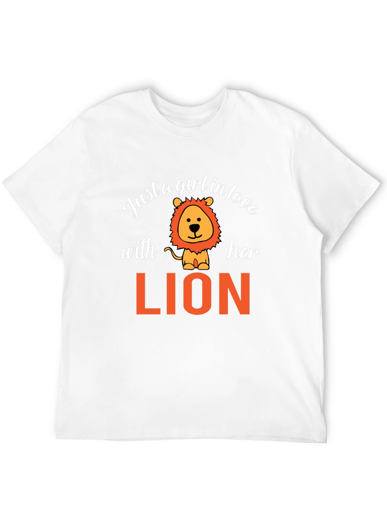 Black Just A Girl In Love With Her Lion Graphic T-Shirt view 12