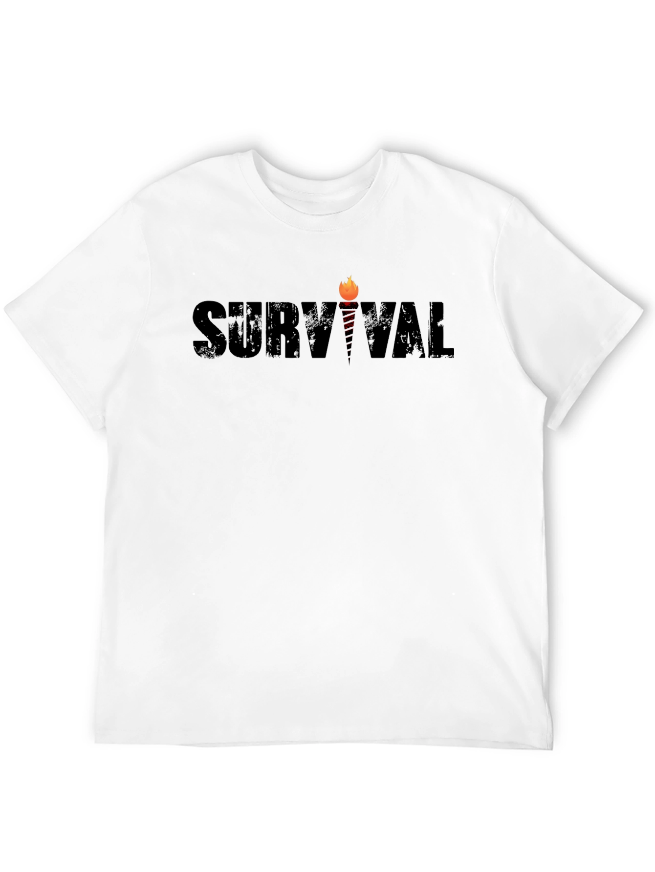 Black Survival Graphic Print Crew Neck T-Shirt view 12