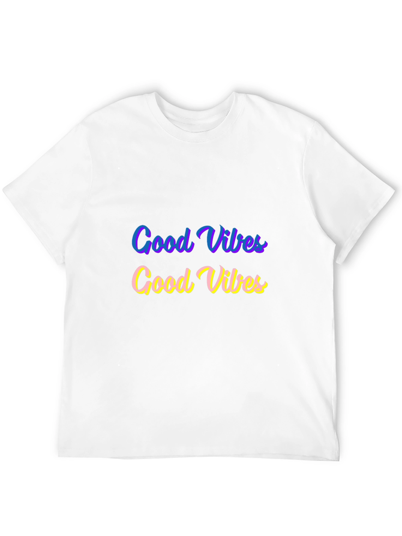 Black Good Vibes Graphic Tee - Black Cotton Comfort view 12