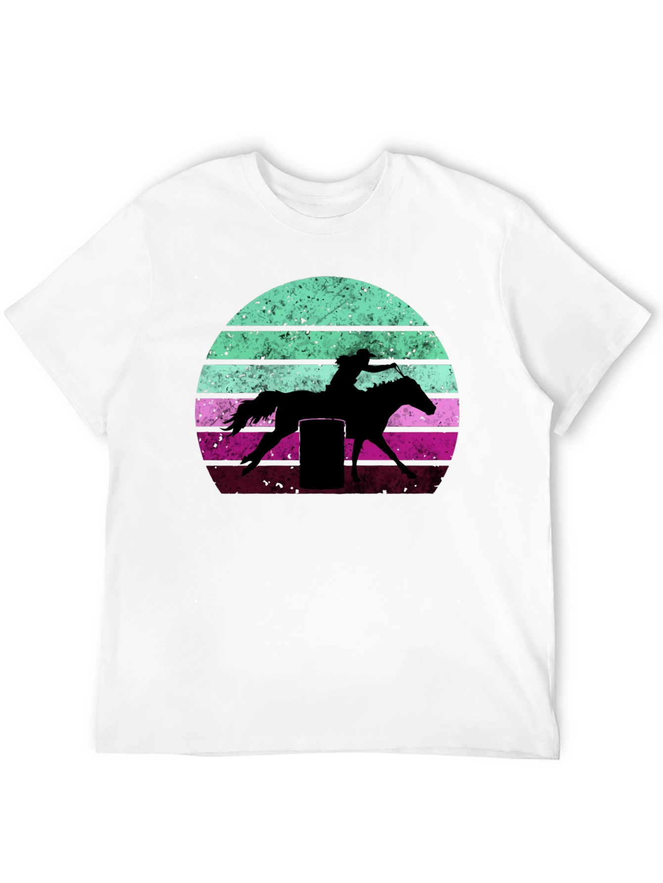 Black Retro Barrel Racing Graphic Tee view 12