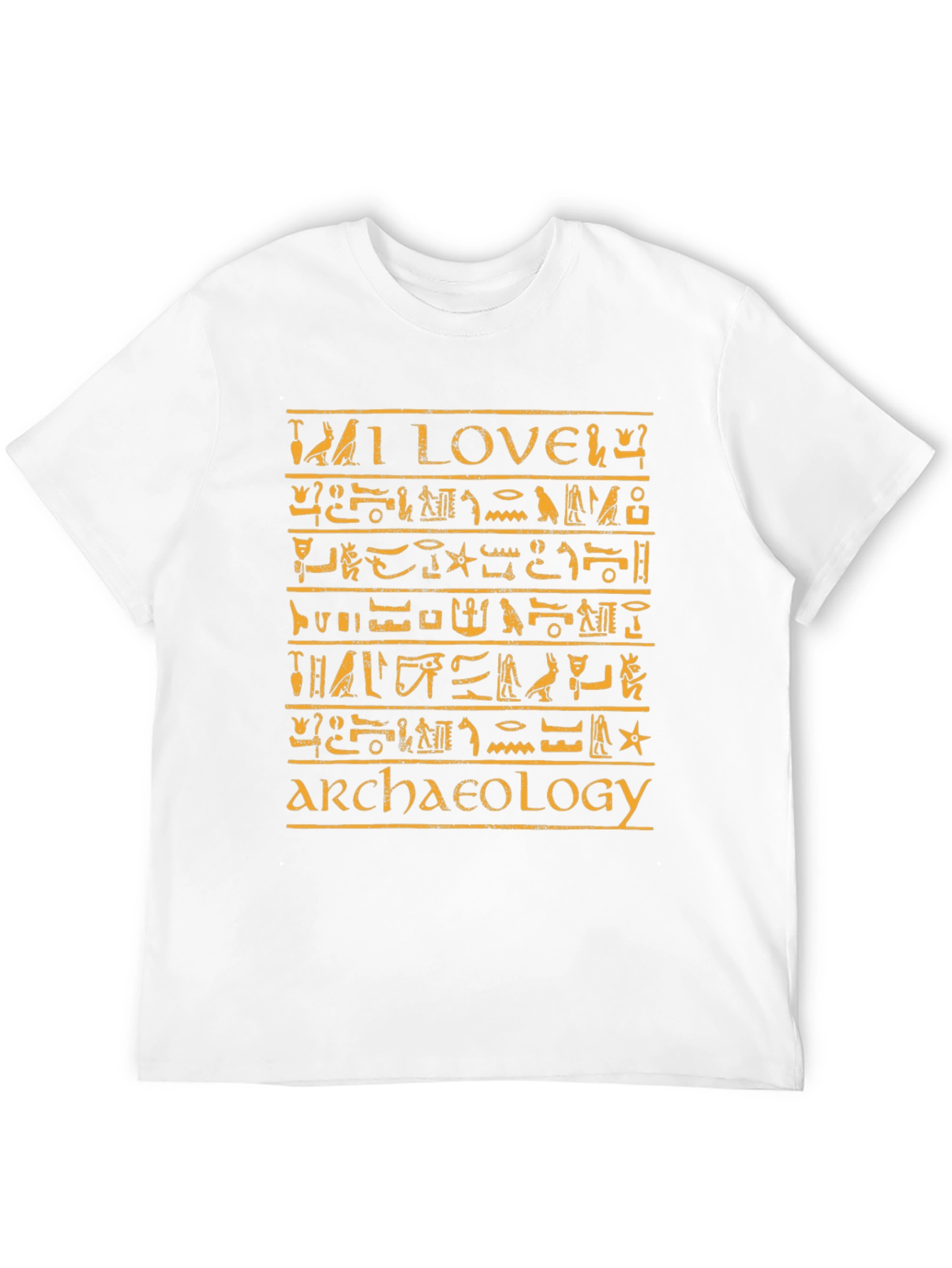 Black I LOVE Archaeology Hieroglyphic T-Shirt view 12