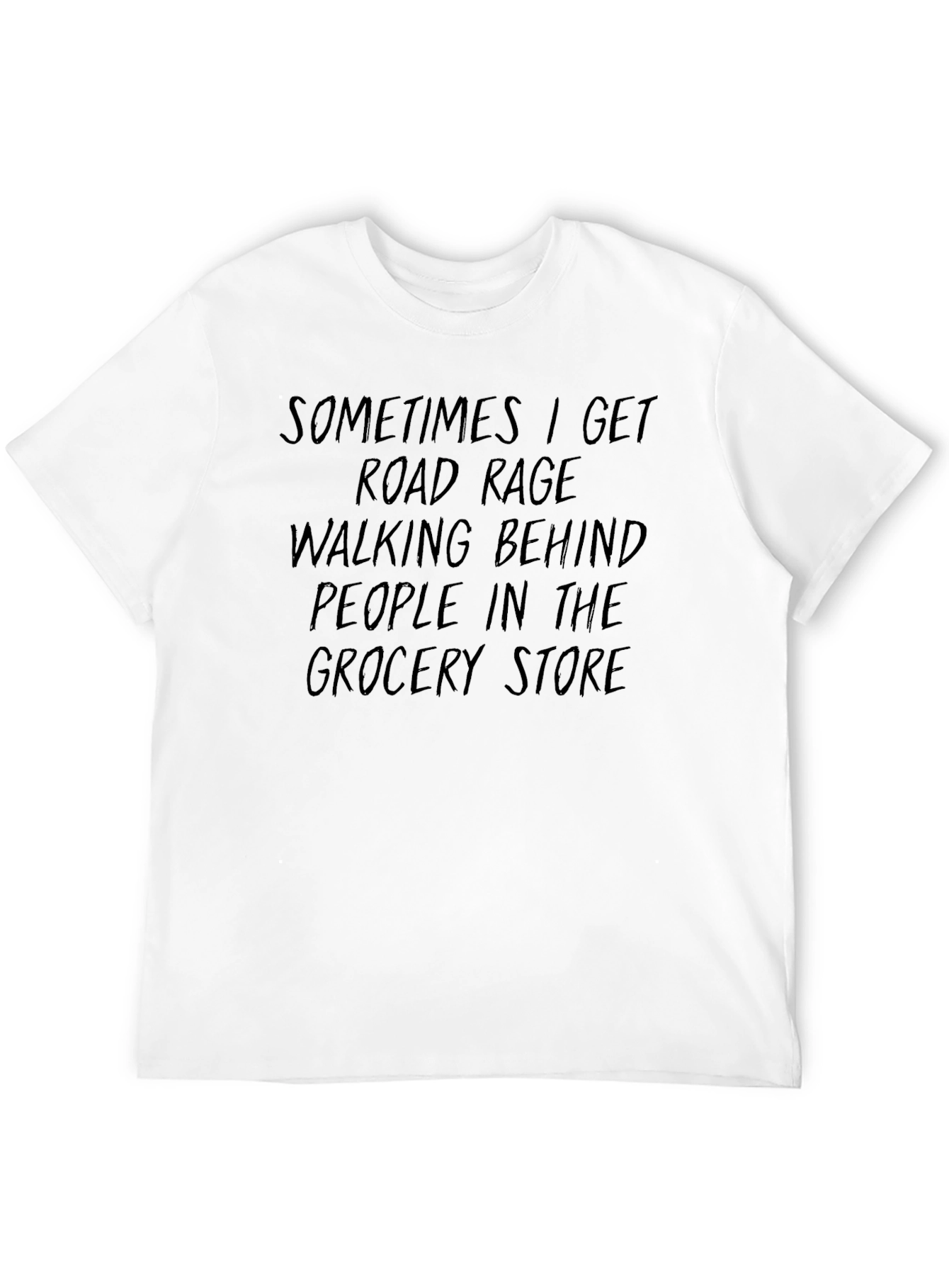 Black Road Rage Grocery Store Funny Black T-Shirt view 12