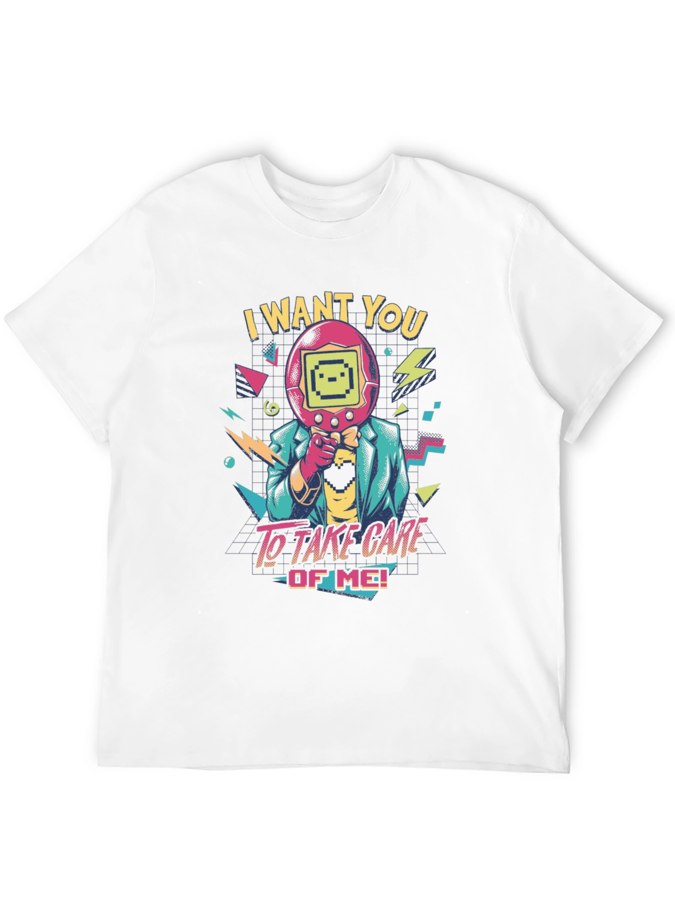 Black Retro Tamagotchi Style Graphic T-Shirt view 12