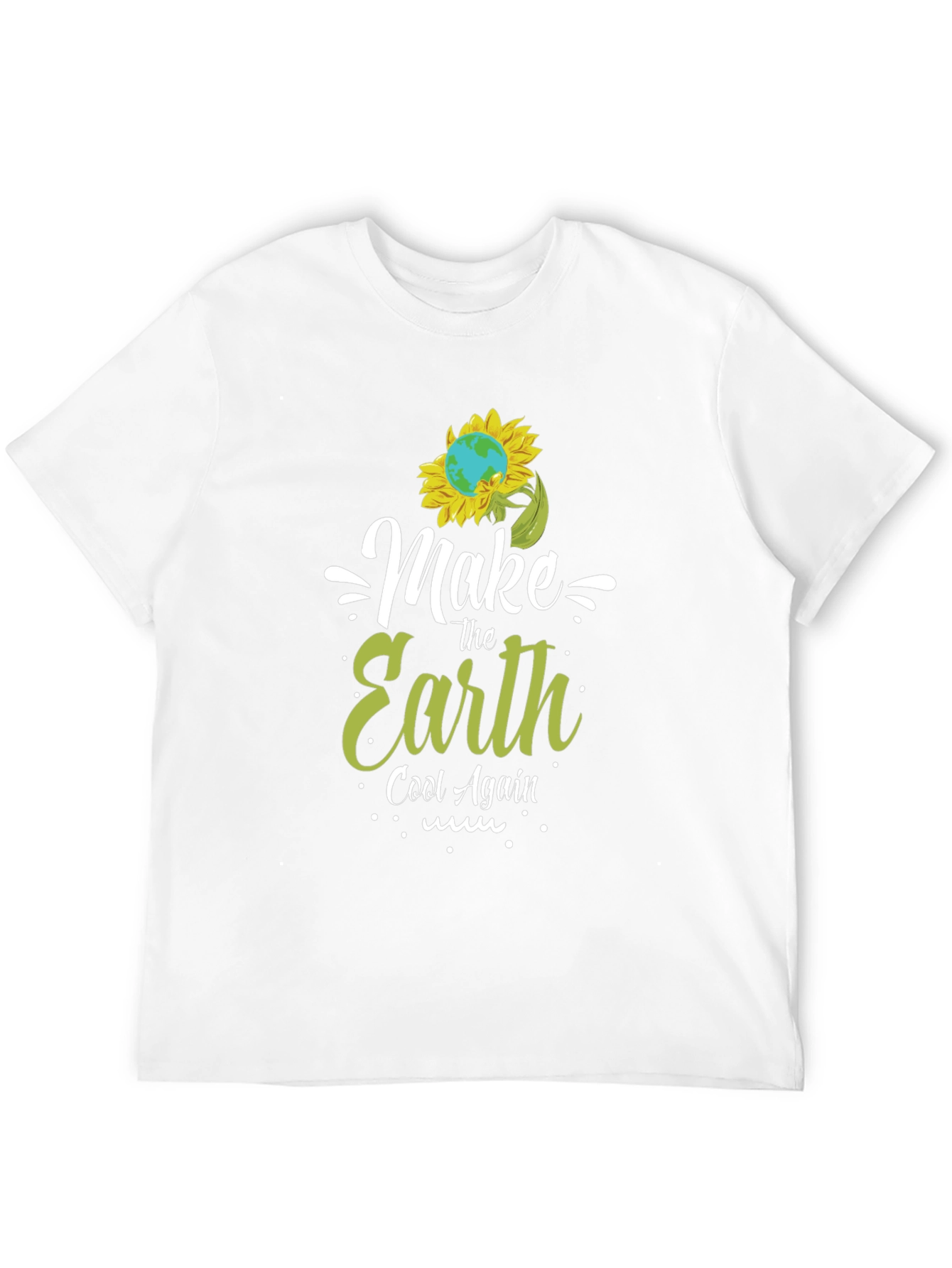 Black Eco-Friendly "Make Earth Cool" Graphic Tee view 12