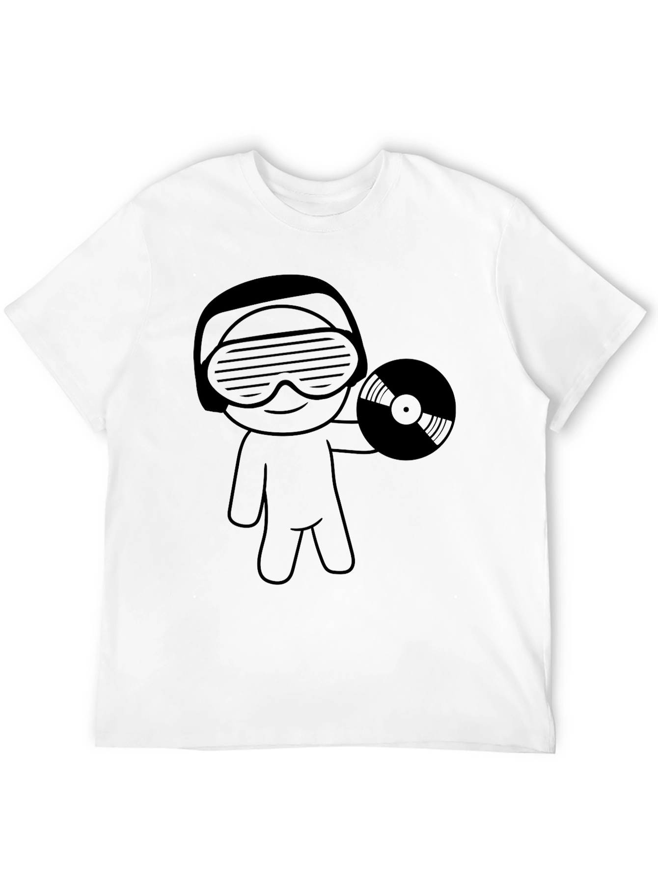 Black DJ Record Graphic Black T-Shirt view 12