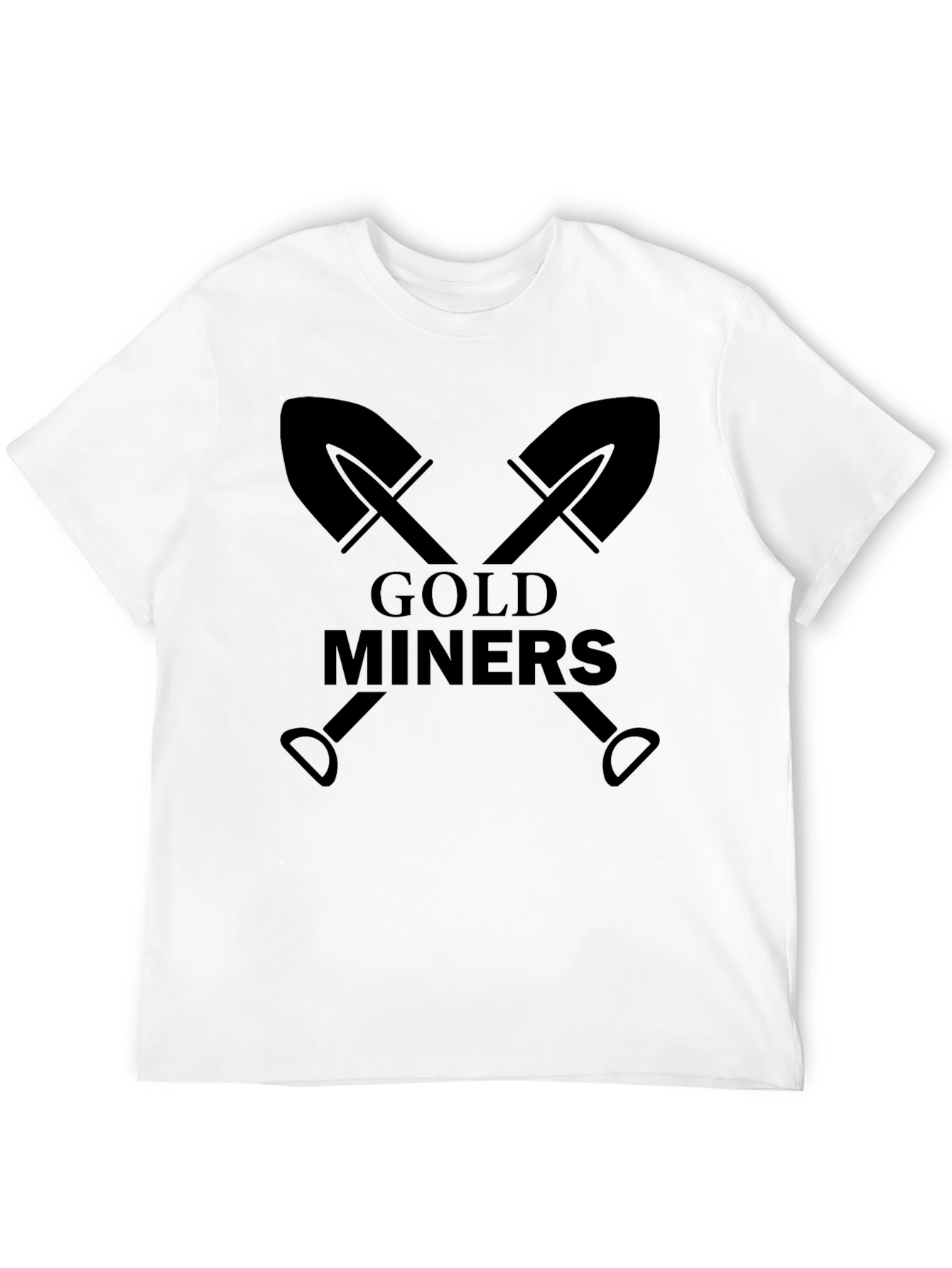 Black Gold Miners Crossed Shovels Graphic T-Shirt view 12