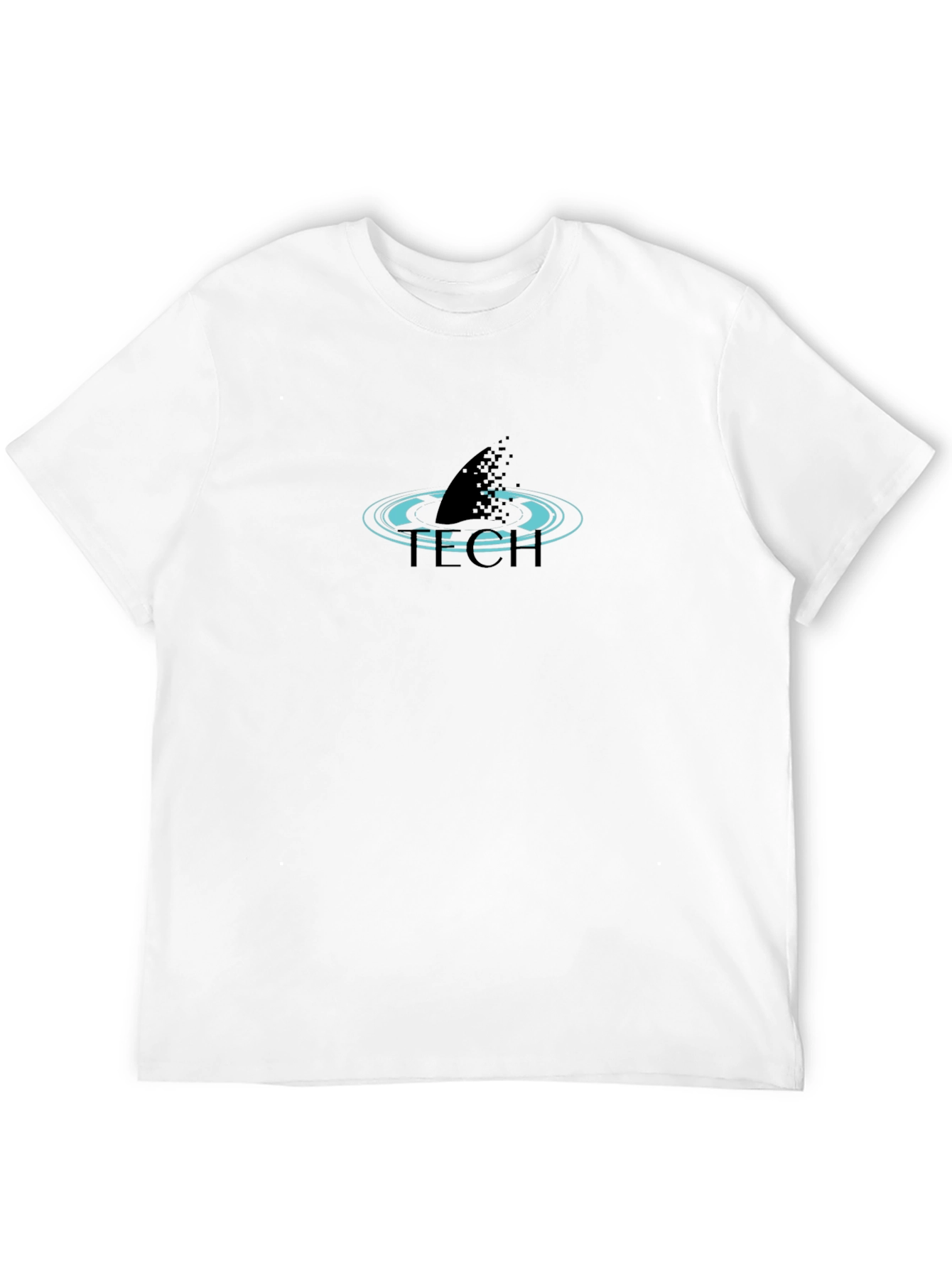 Black Tech Shark Black T-Shirt view 12