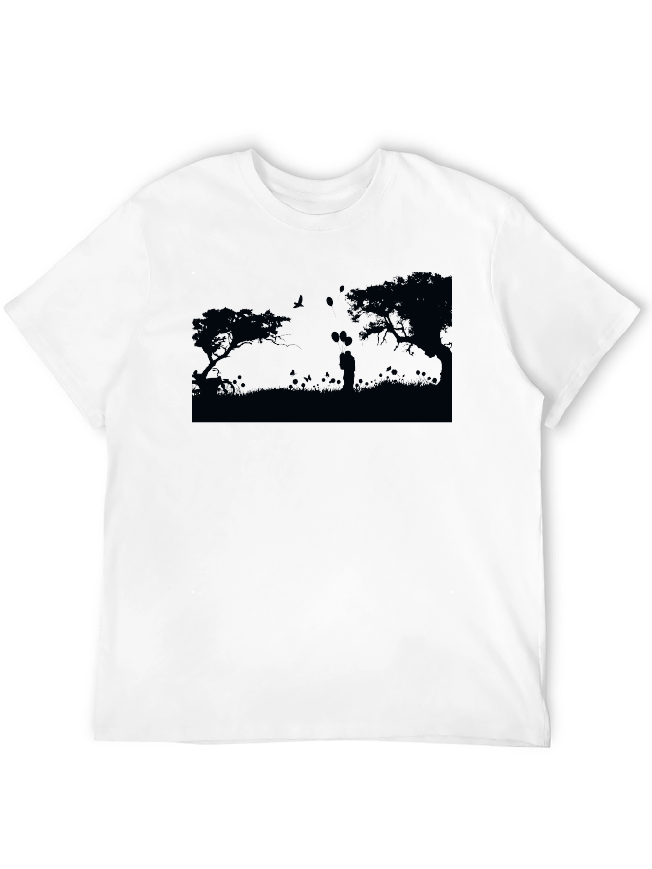 Black Romantic Silhouette Graphic Tee - Unisex Soft Cotton view 12
