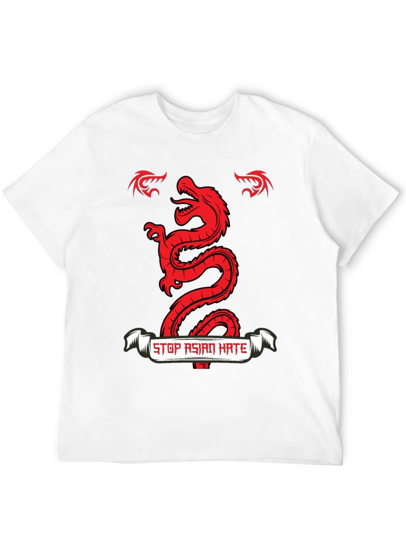 Black Stop Asian Hate Dragon Graphic Tee view 12