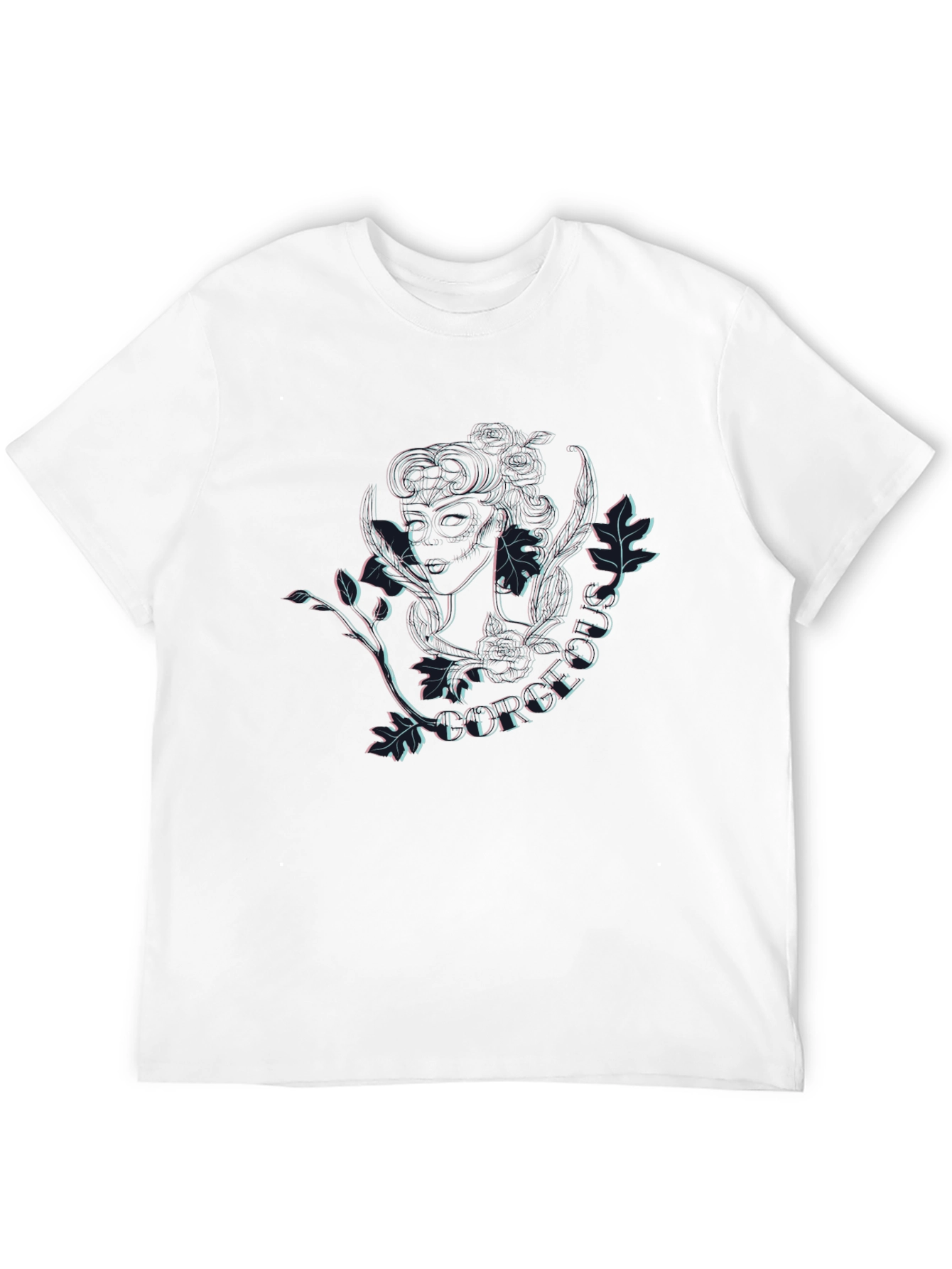 Black Floral Aurora Black T-Shirt - For Women view 12