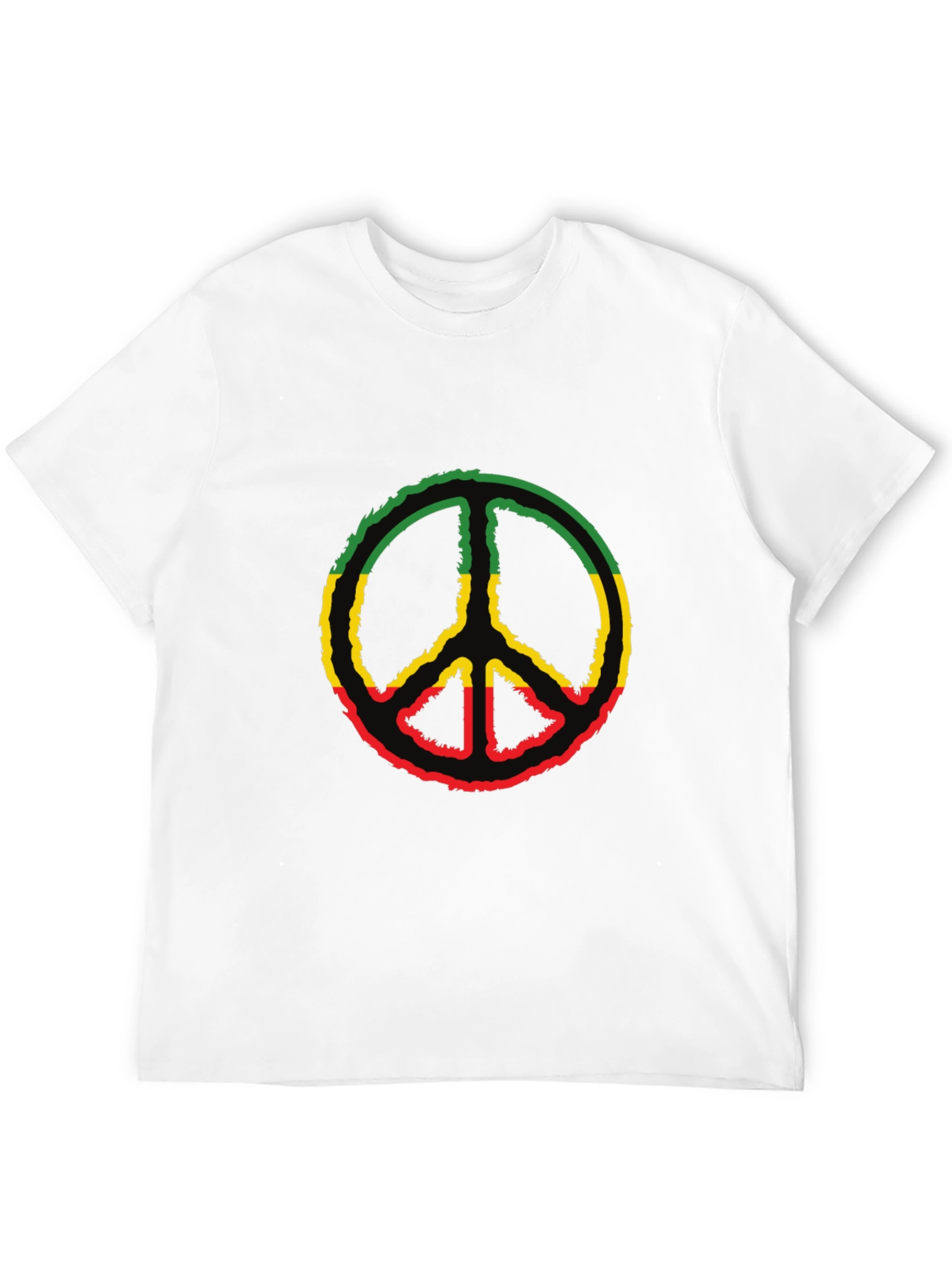 Black Peace Sign Rasta T-Shirt view 12