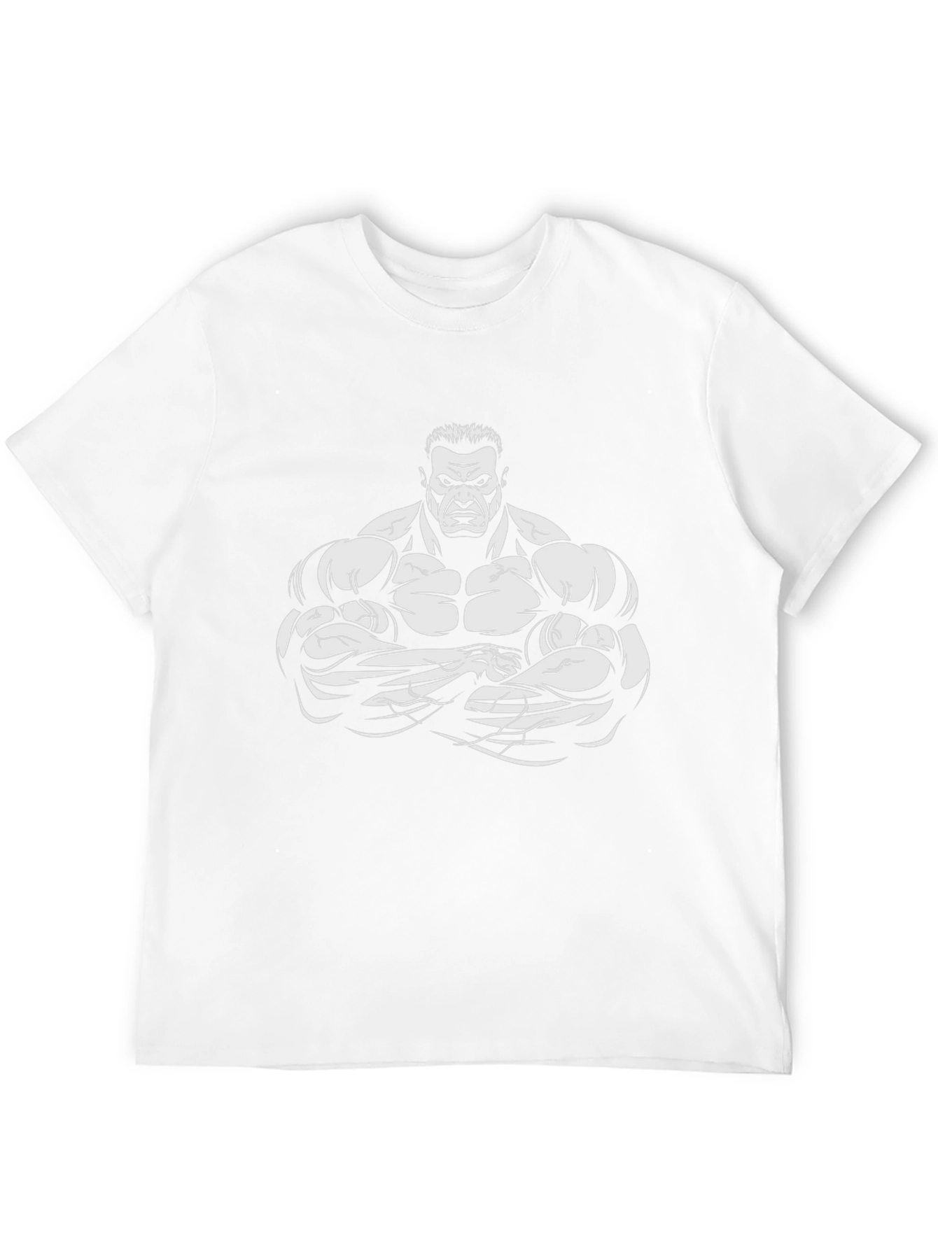 Black Muscle Man Graphic T-Shirt - Black view 12