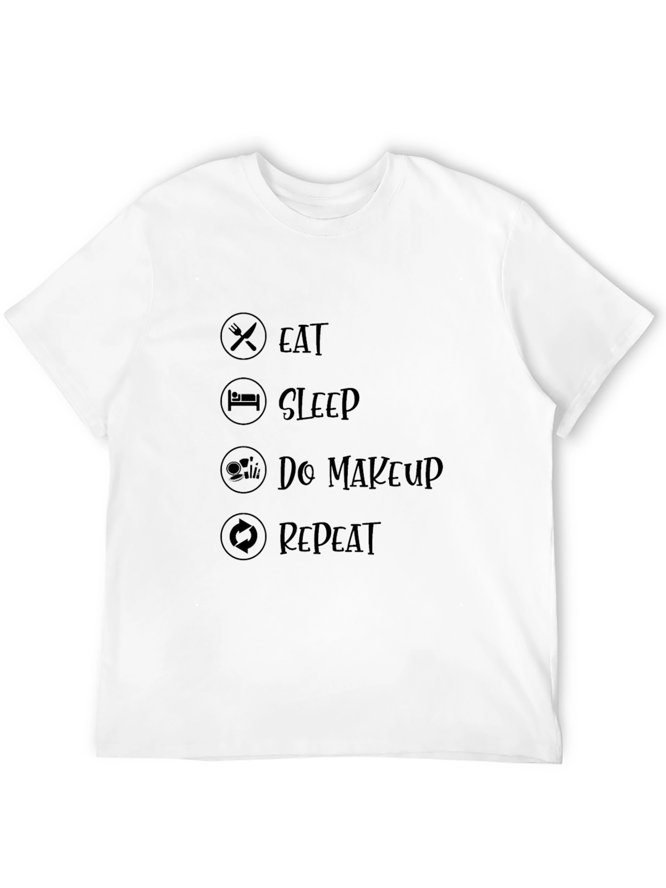 Black Eat Sleep Do Makeup Repeat Black Graphic Tee view 12