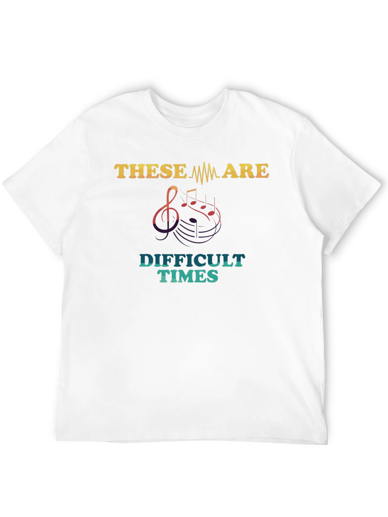 Black Difficult Times Music T-Shirt view 12