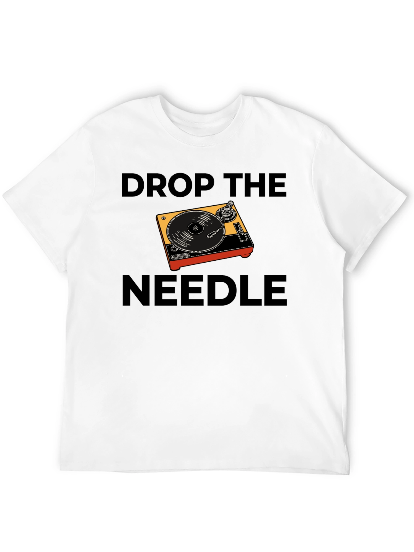 Black Drop the Needle Turntable Graphic T-Shirt view 12