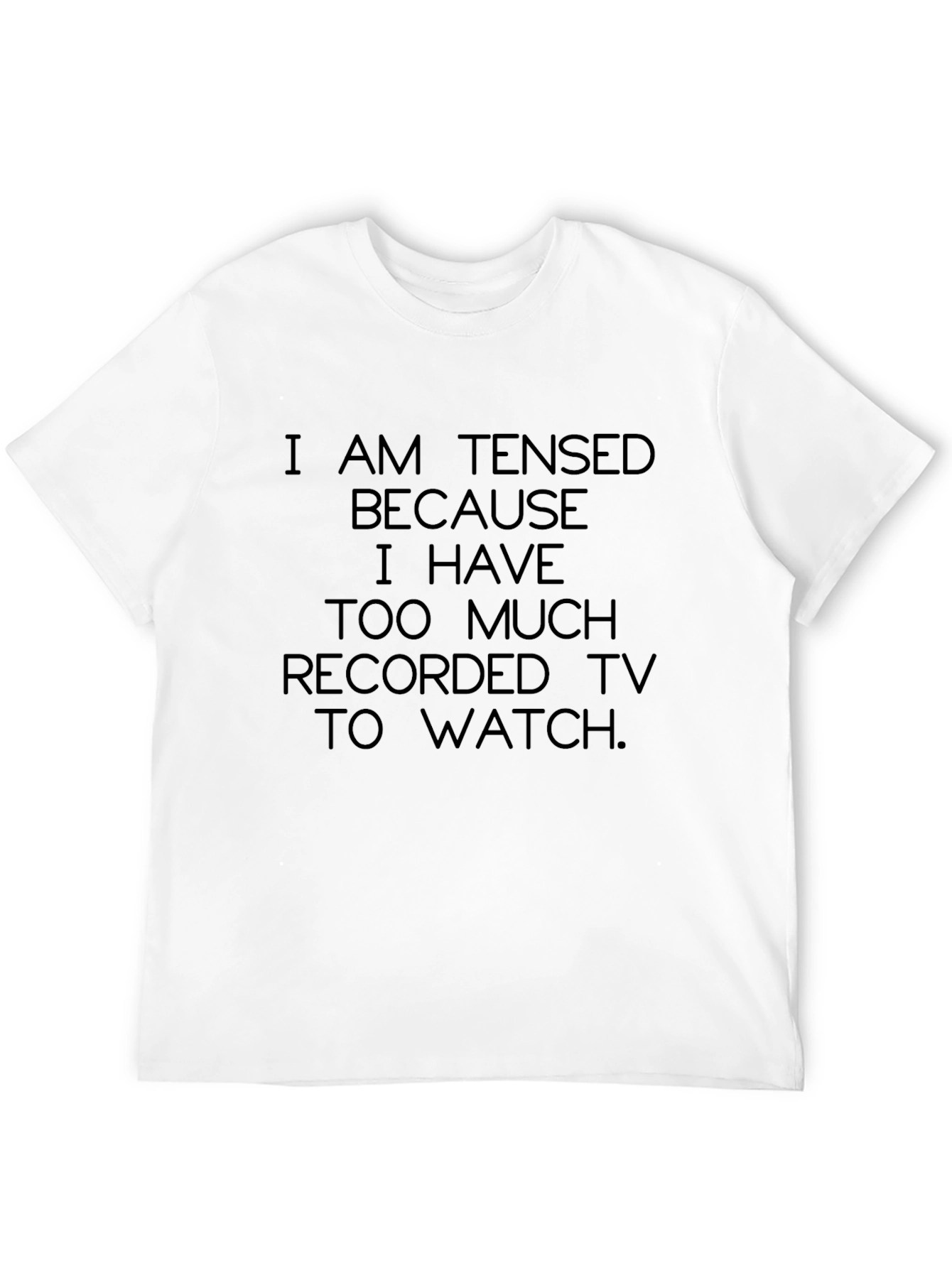 Black Humorous Black T-Shirt - I Am Tensed view 12