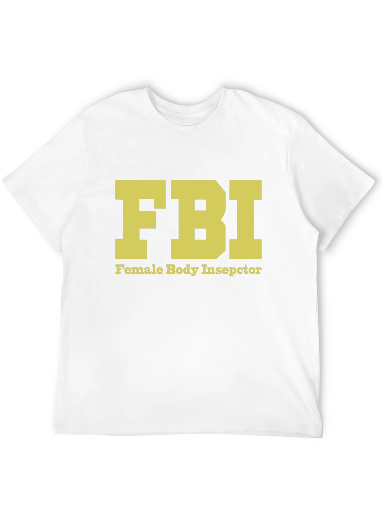 Black FBI Female Body Inspector Novelty T-Shirt view 12