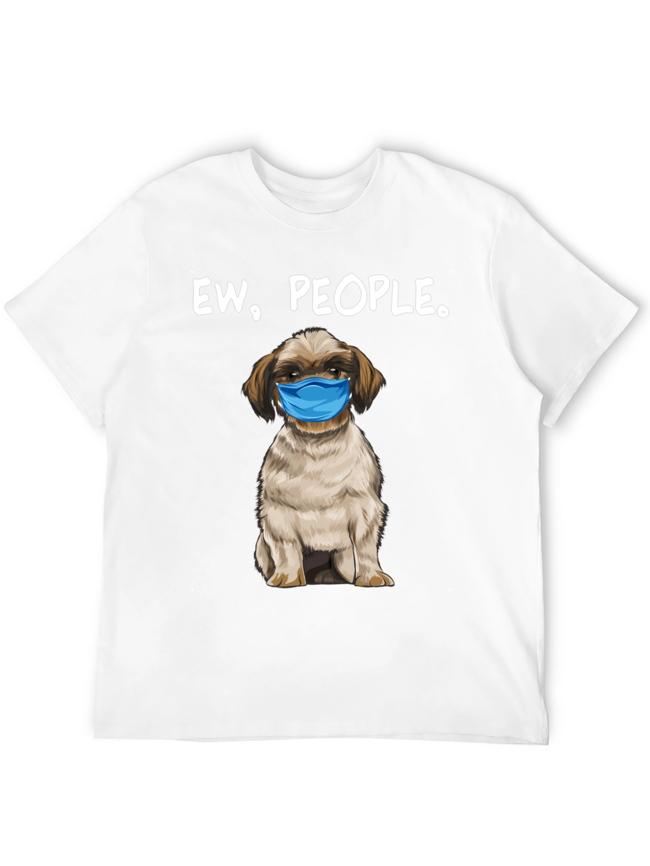Black Ew, People. Funny Dog Face Mask Graphic T-Shirt view 12
