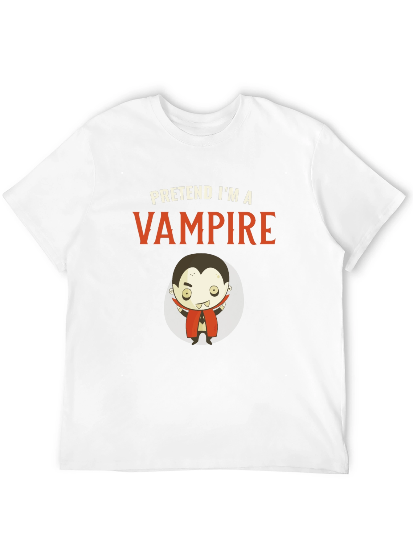 Black Pretend I'm A Vampire - Funny Halloween T-Shirt view 12