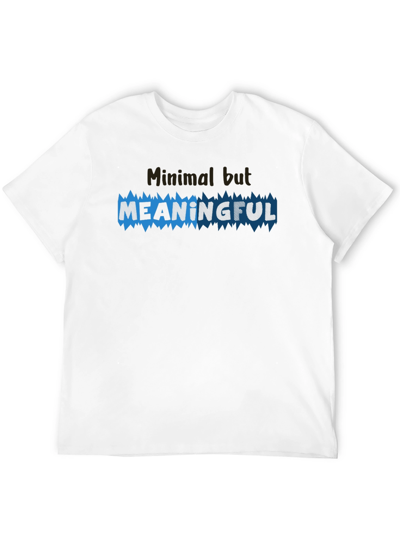 Black Minimal But Meaningful Graphic Tee - Black Cotton Blend view 12