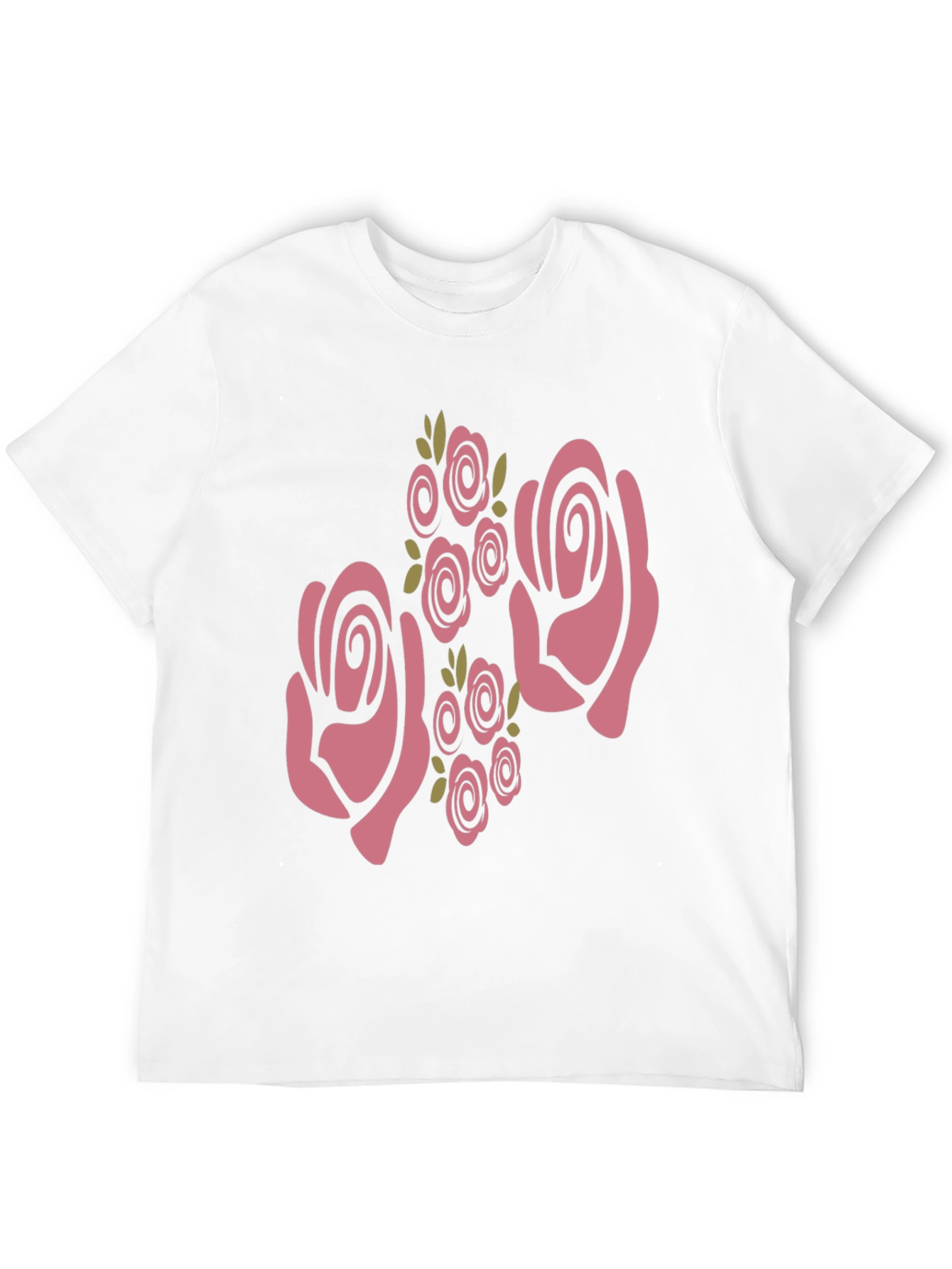 Black Floral Rose Graphic Black T-Shirt view 12