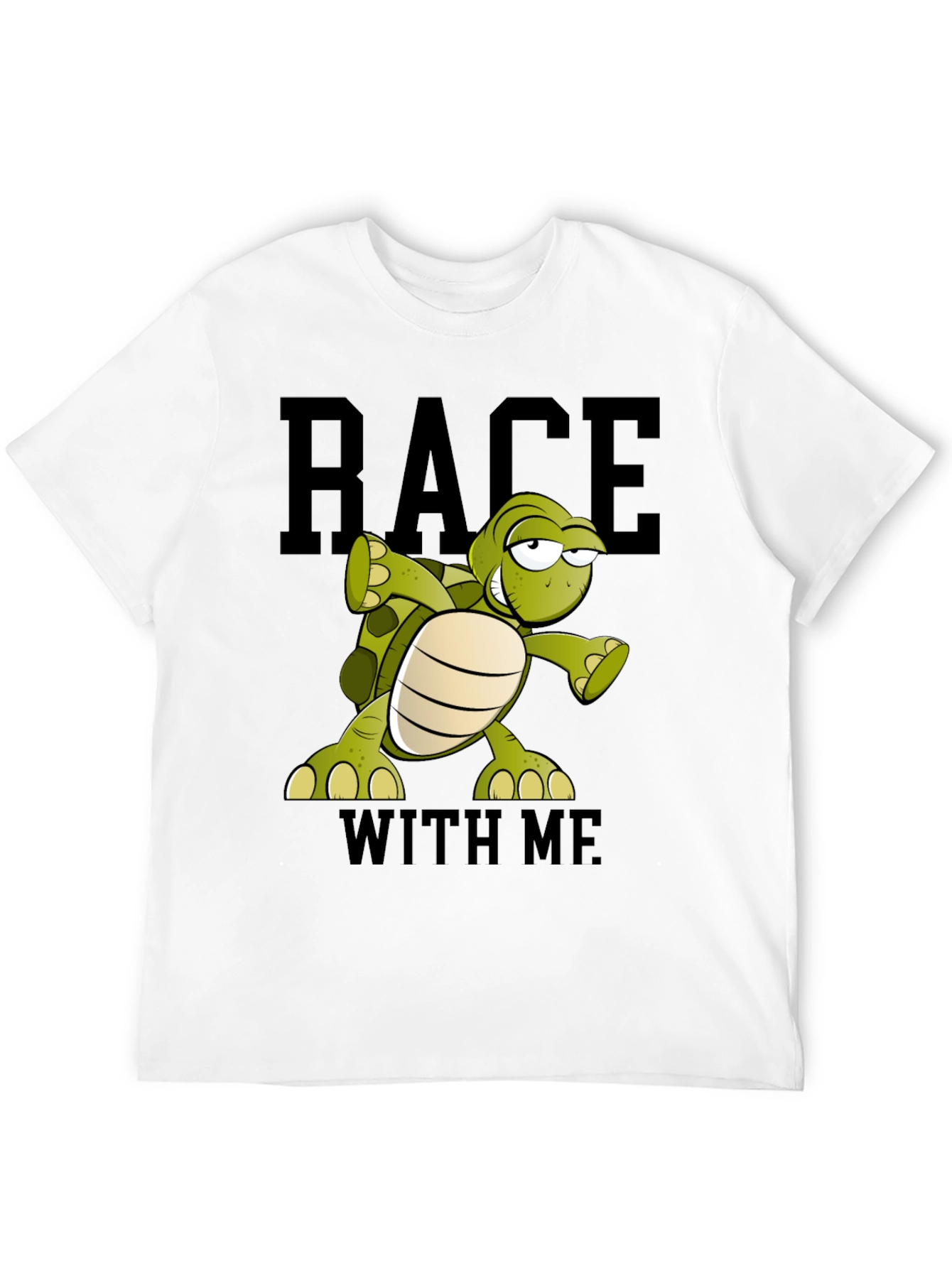 Black Funny Turtle Race T-Shirt - Black view 12