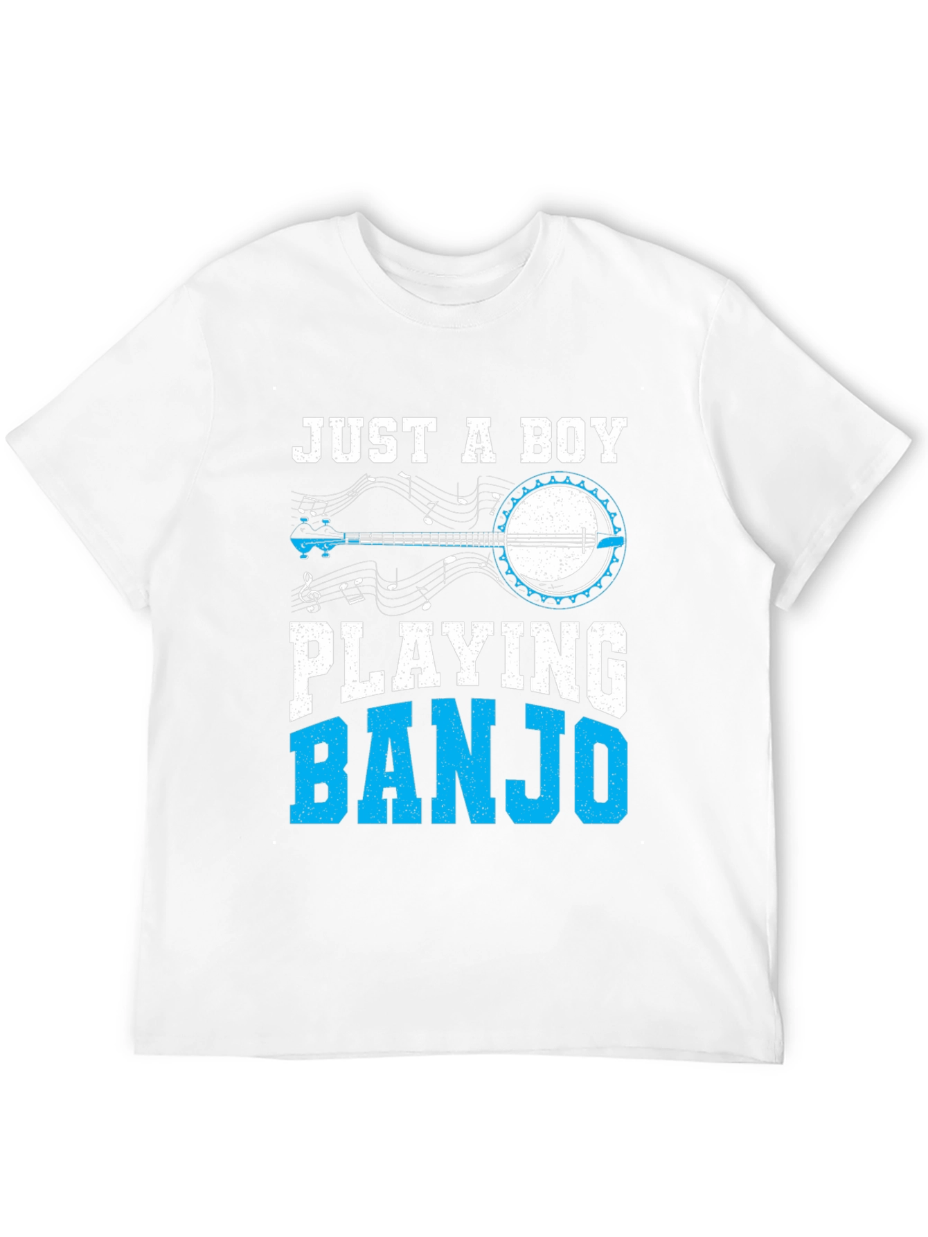 Black Just a Boy Playing Banjo T-Shirt view 12