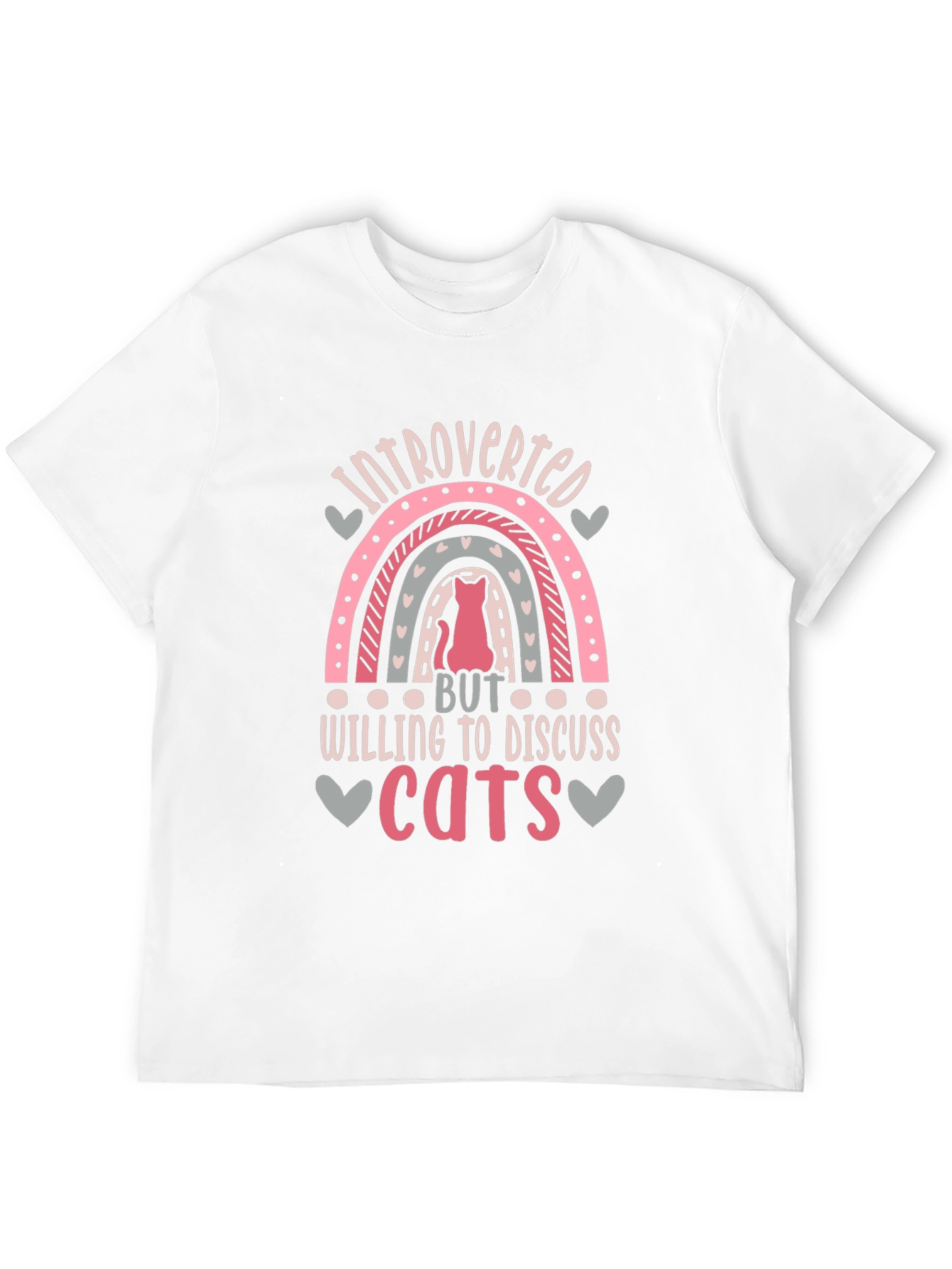 Black Introverted Cat Lover T-Shirt view 12