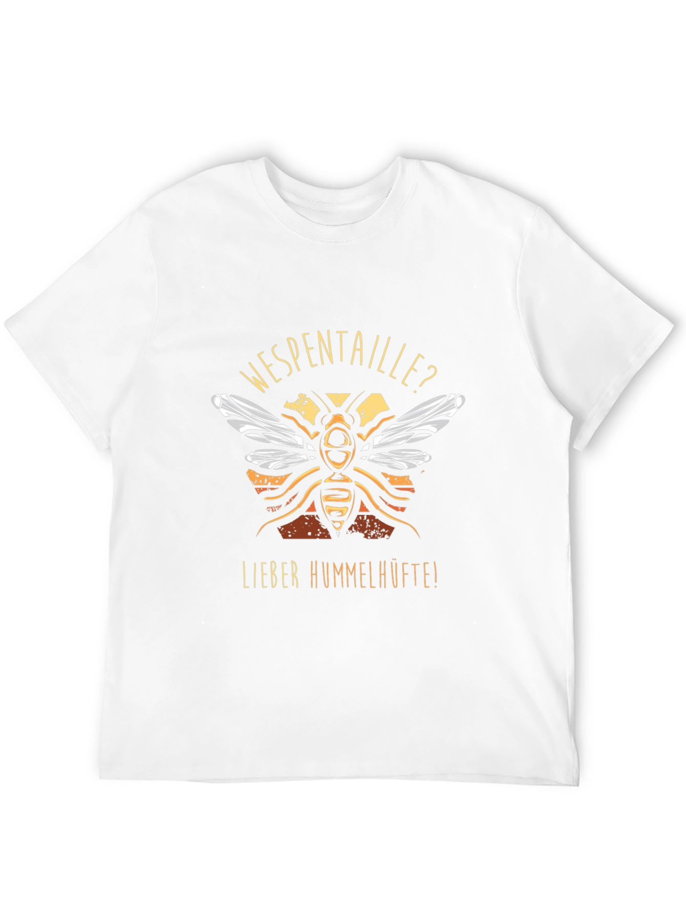 Black Funny Wasp Waist or Bumblebee Hips Graphic T-Shirt view 12