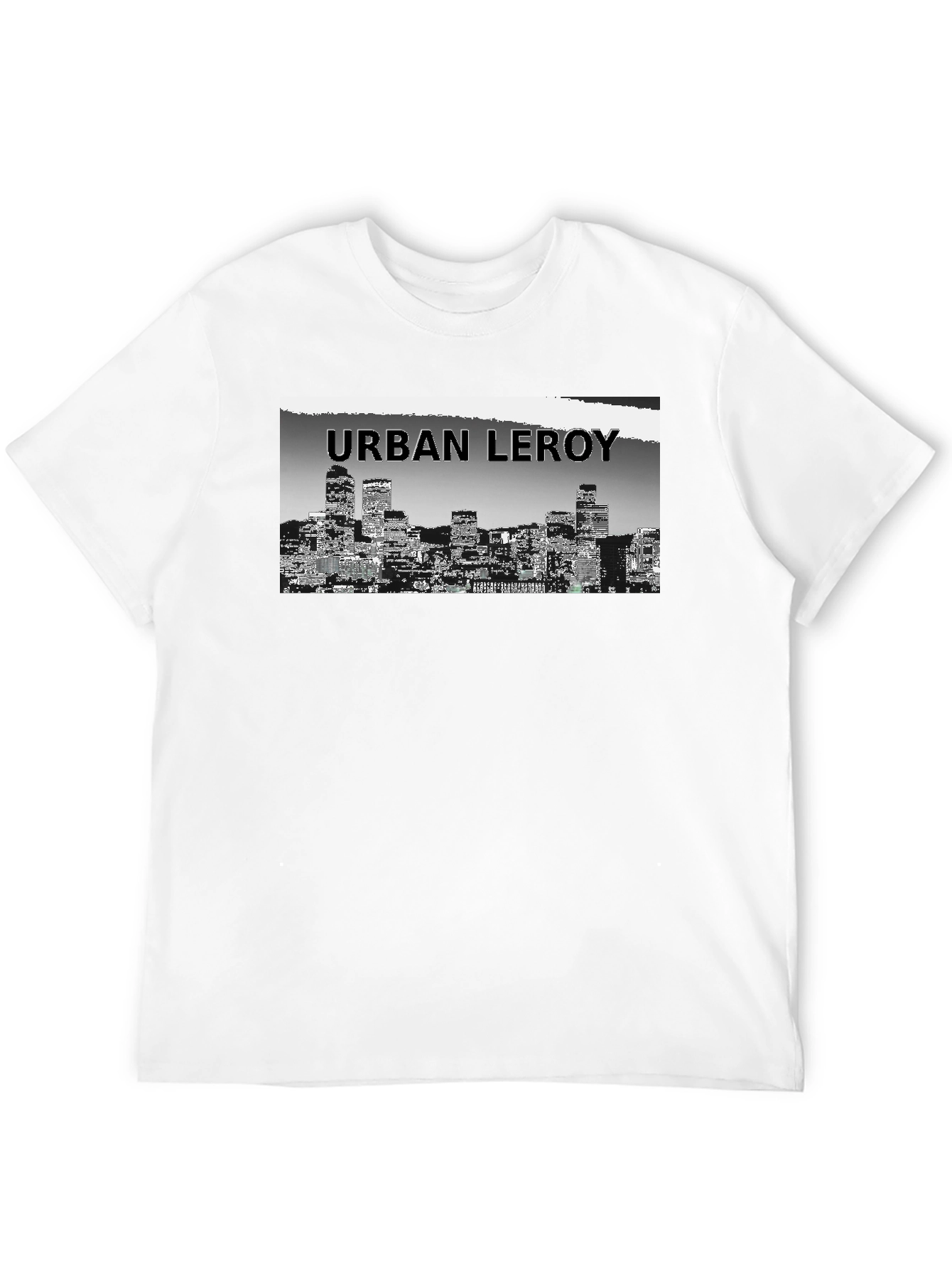 Black Urban Leroy Cityscape Graphic Tee - Black view 12