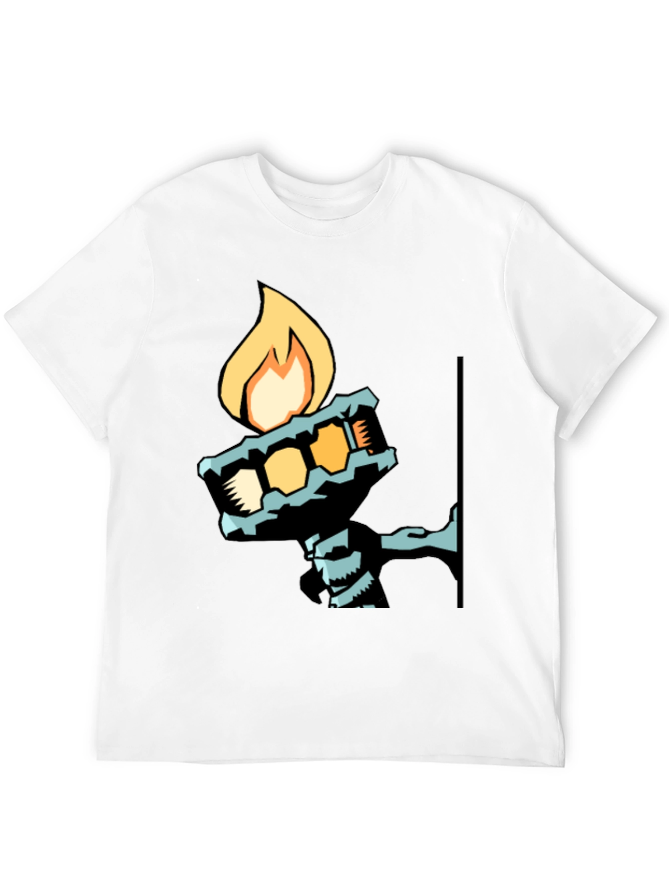 Black Cool Graphic Tee - Torch Bearer Design view 12