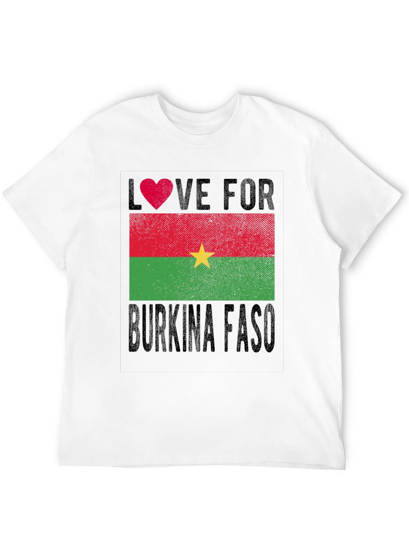 Black Burkina Faso Flag Heart T-Shirt - Love for Country Tee view 12