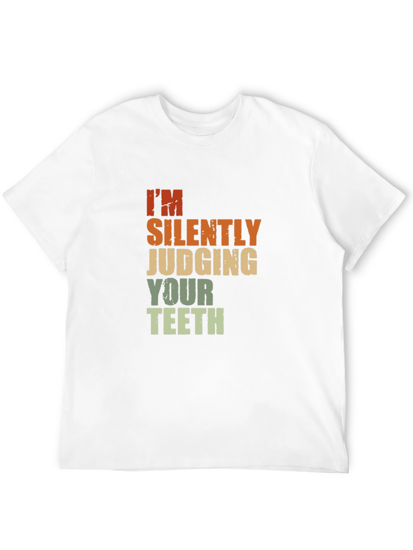Black Silently Judging Your Teeth Graphic Tee view 12