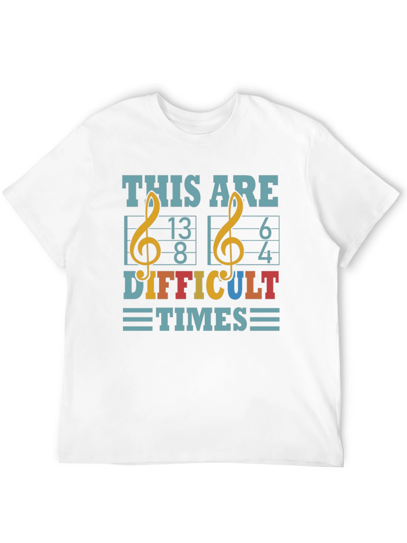 Black Difficult Times Music T-Shirt view 12