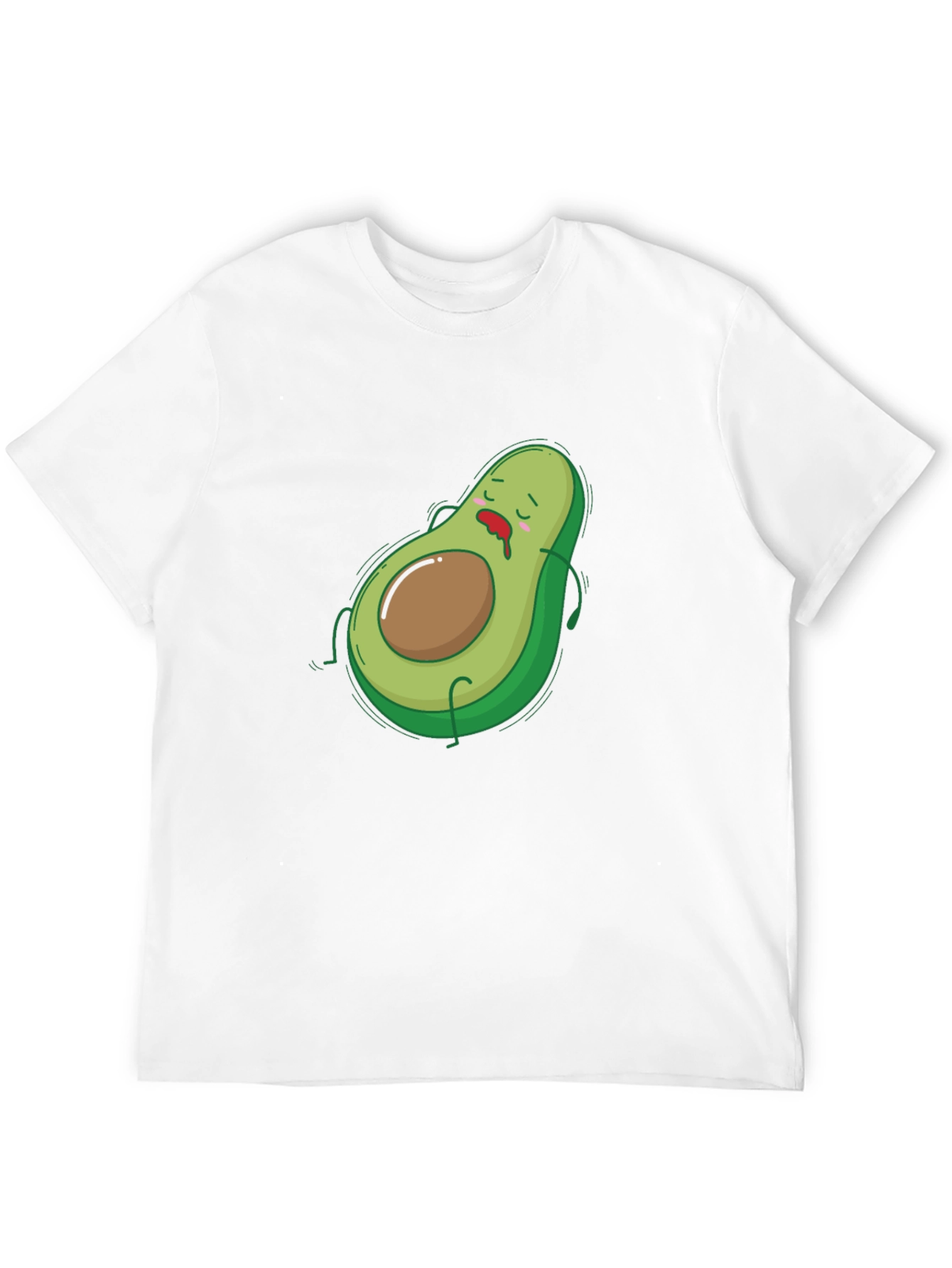 Black Funny Avocado Graphic T-Shirt - Black Cotton Tee view 12