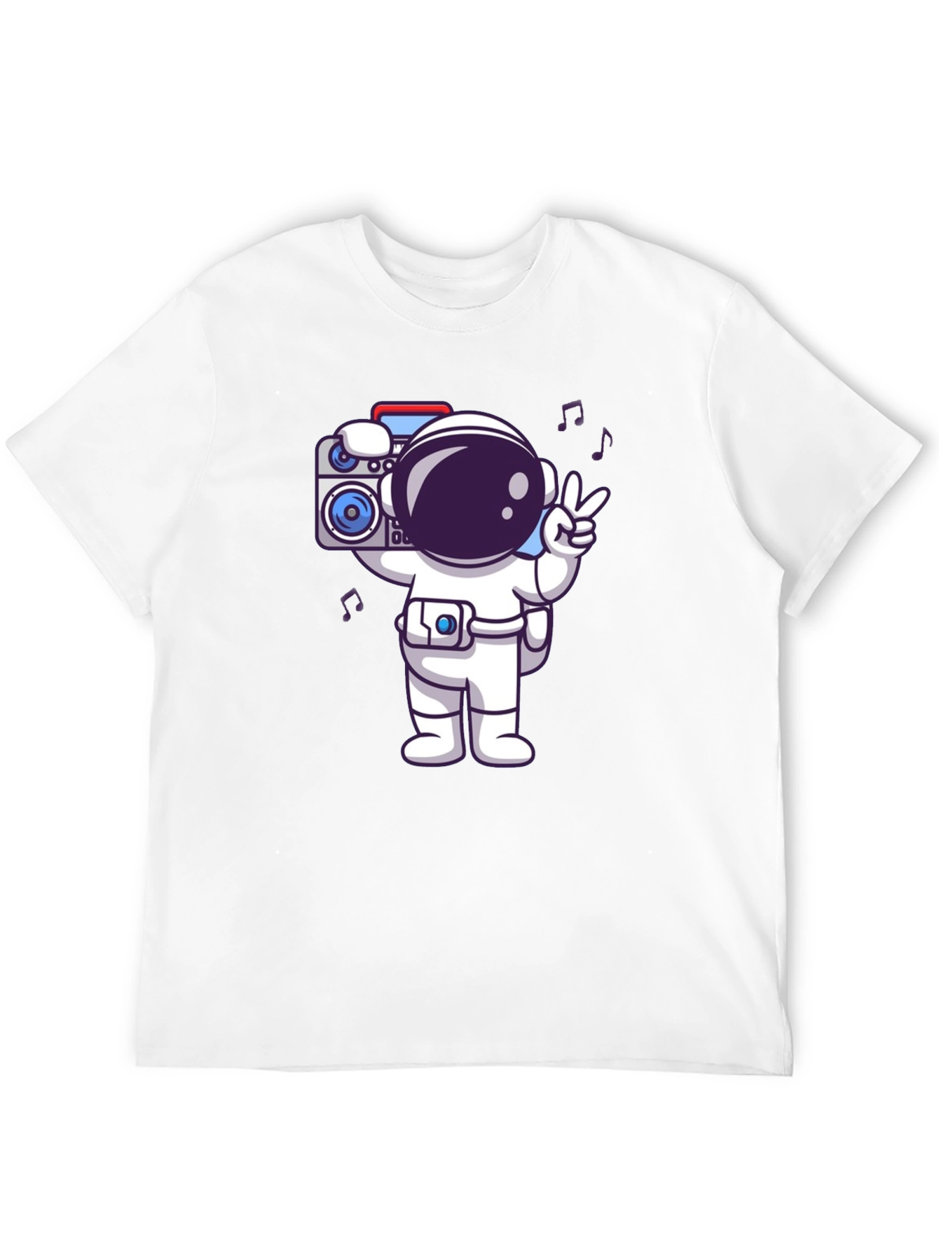 Black Astronaut Graphic Tee - Black Cotton Blend T-Shirt view 12