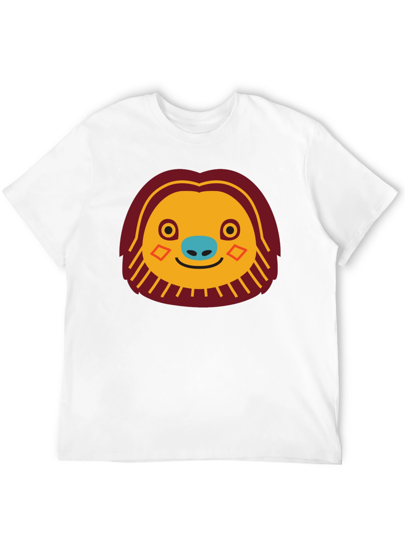Black Funny Sloth Face Graphic T-Shirt view 12