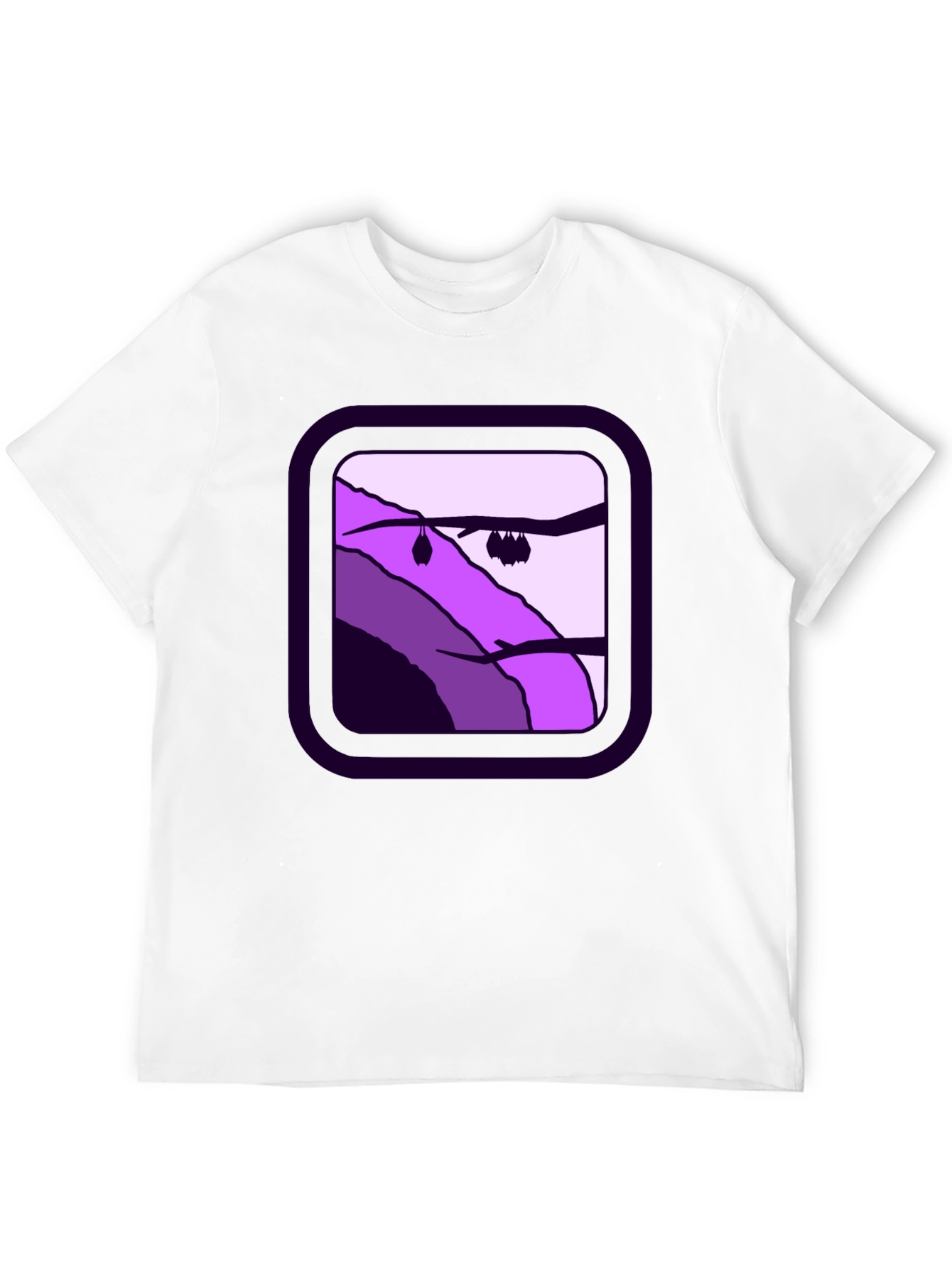 Black Bat Cave Graphic Tee - Unisex Black Cotton T-Shirt view 12