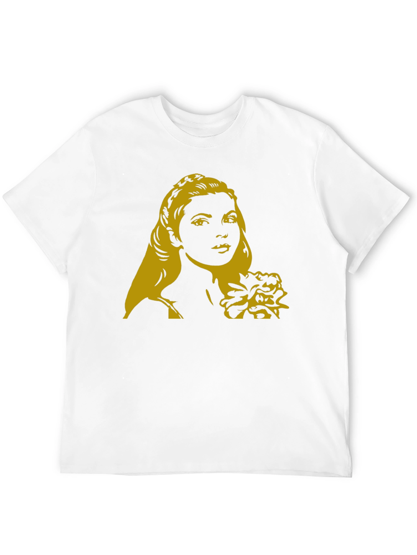 Black Woman's Portrait Graphic Tee - Black Casual Top view 12