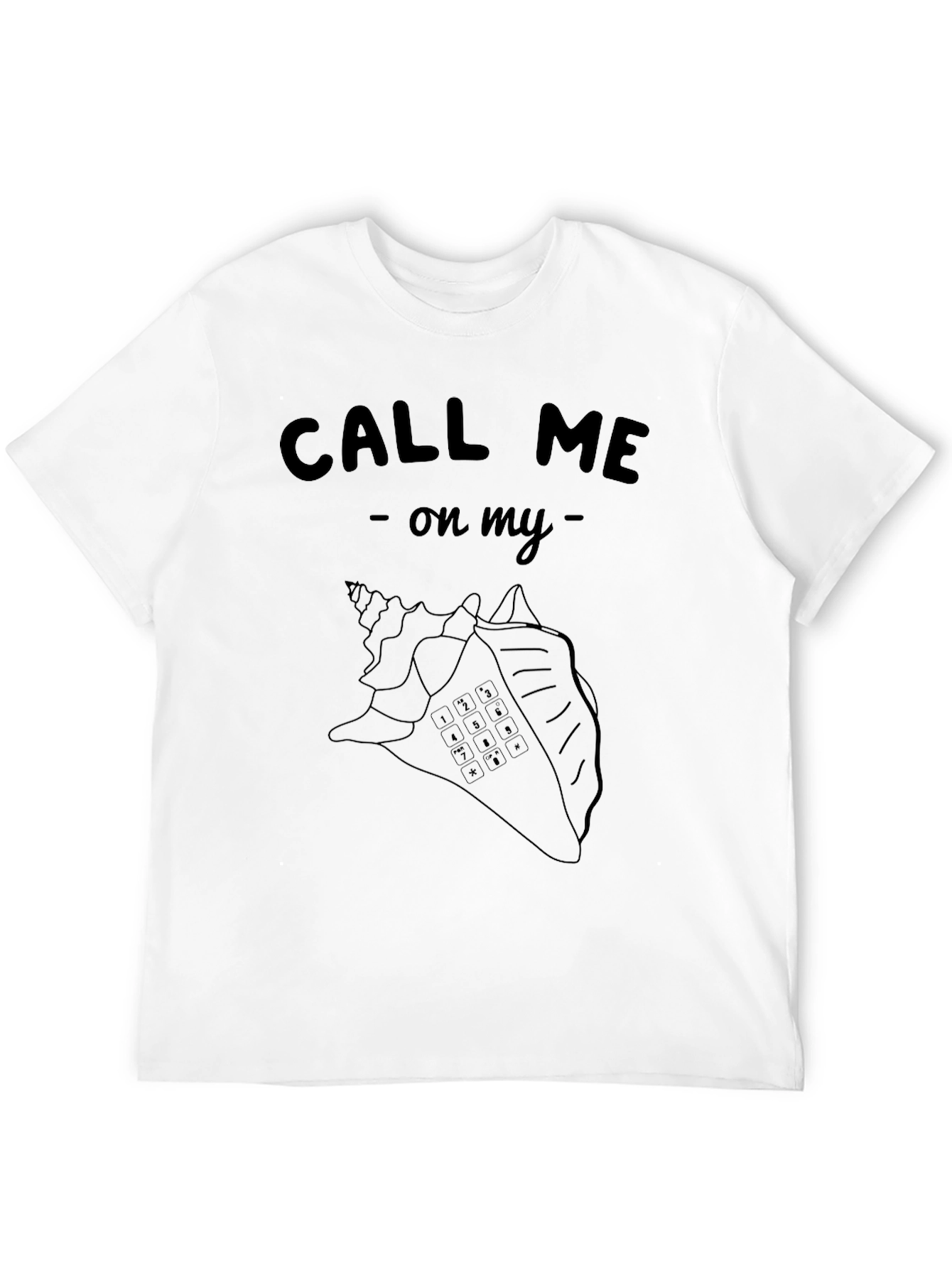 Black Call Me on My Shell Graphic Tee view 12