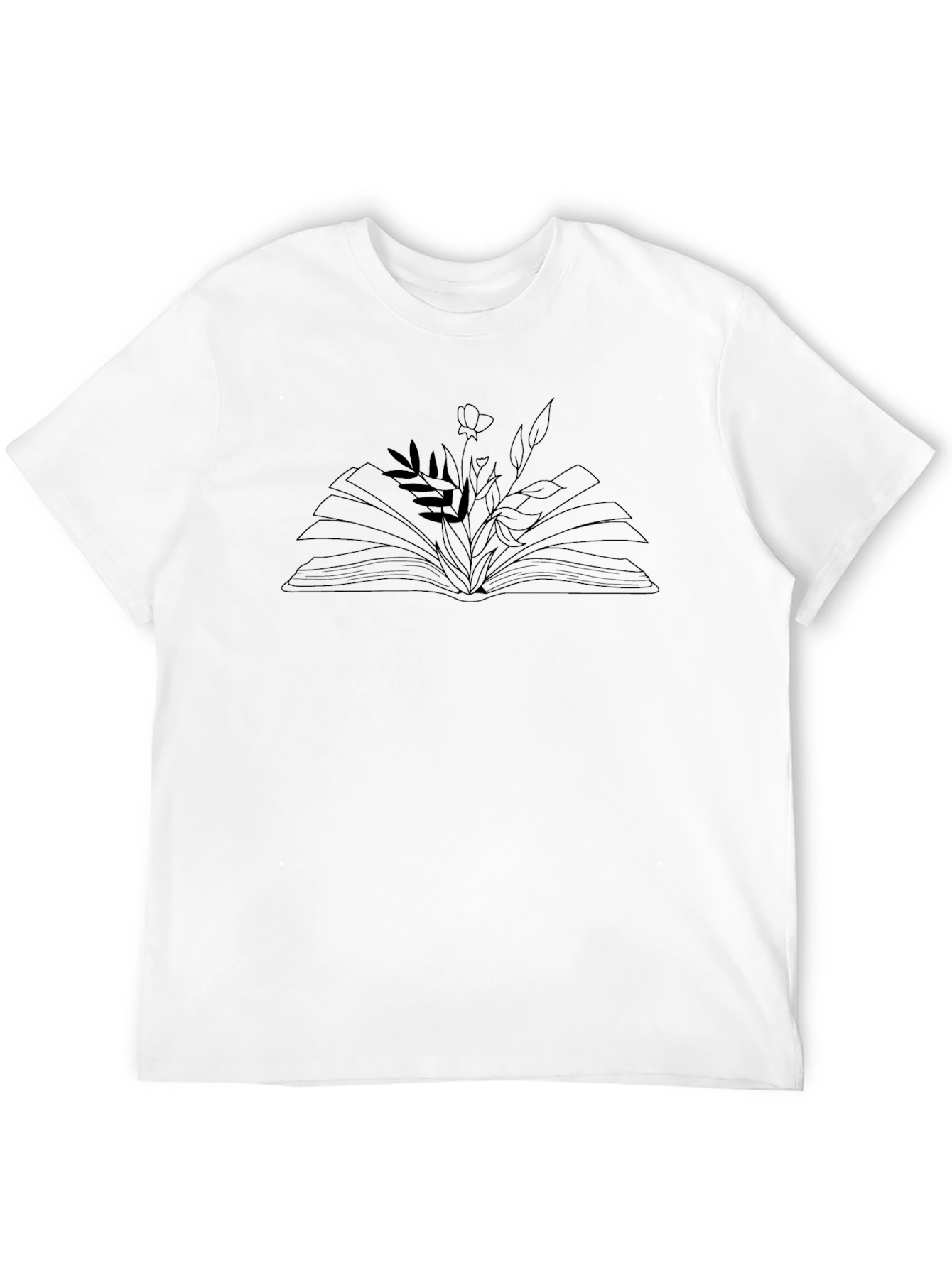 Black Botanical Book Graphic Tee view 12
