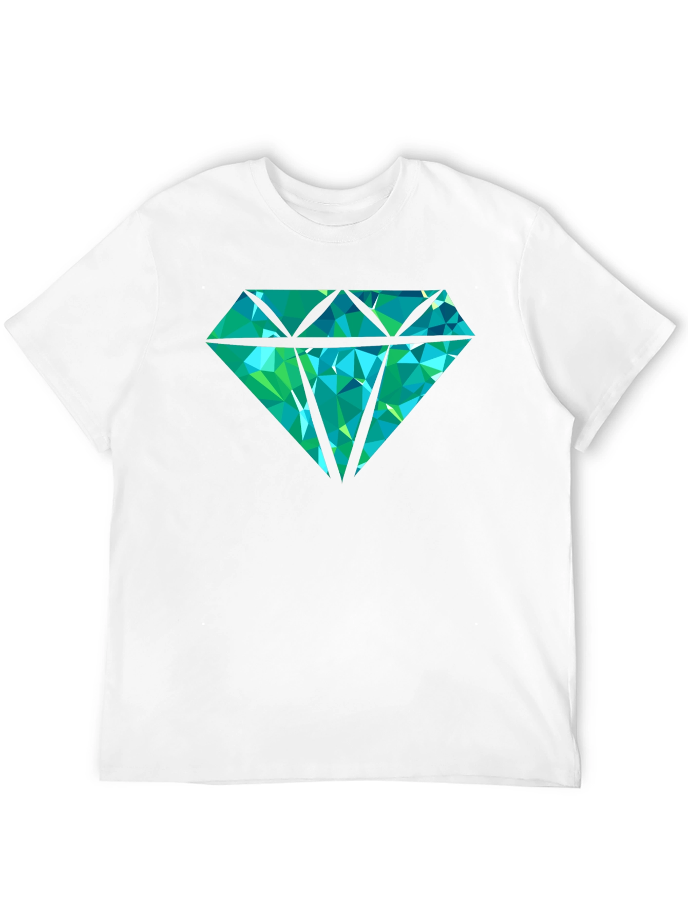 Black Geometric Diamond Graphic Print Tee - Black view 12