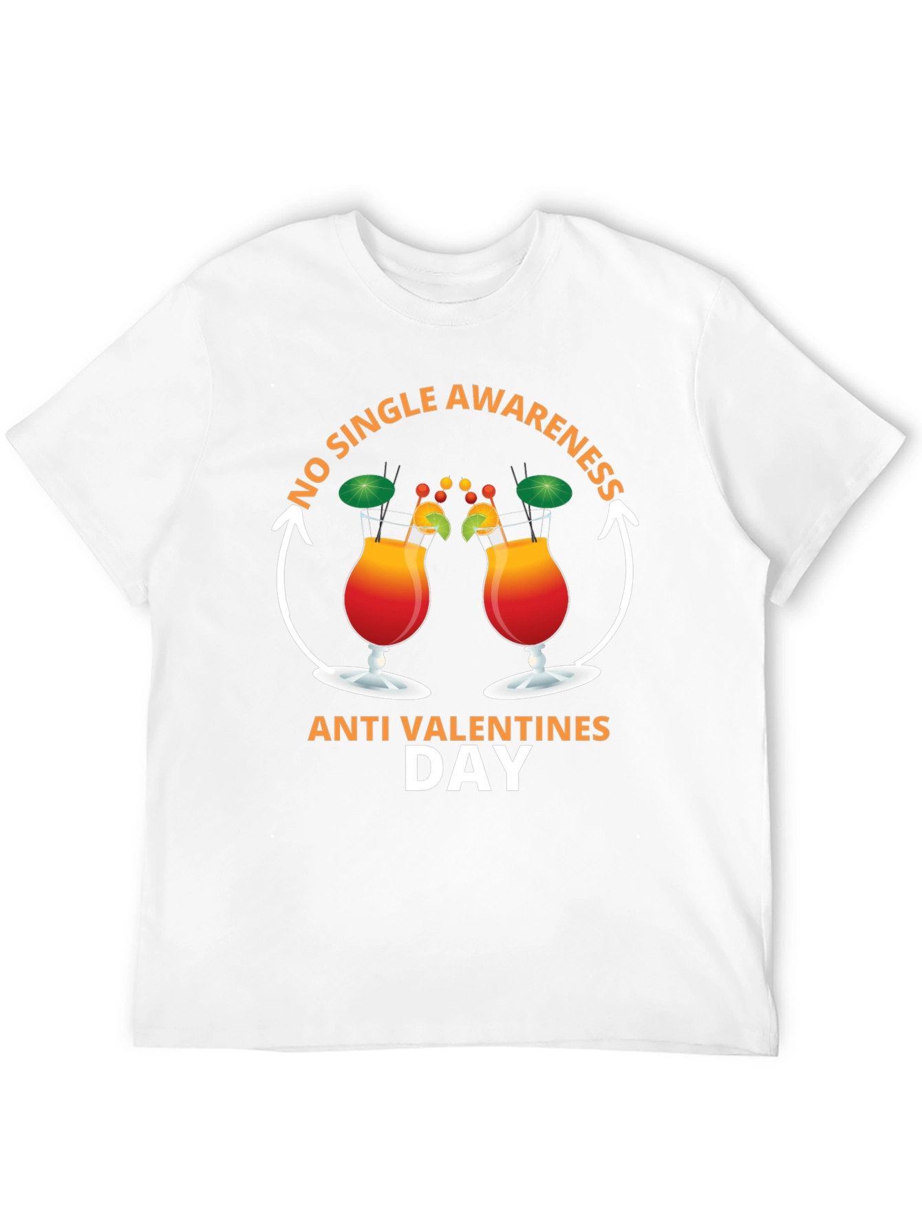 Black Anti-Valentine's Day 'No Single Awareness' T-Shirt view 12
