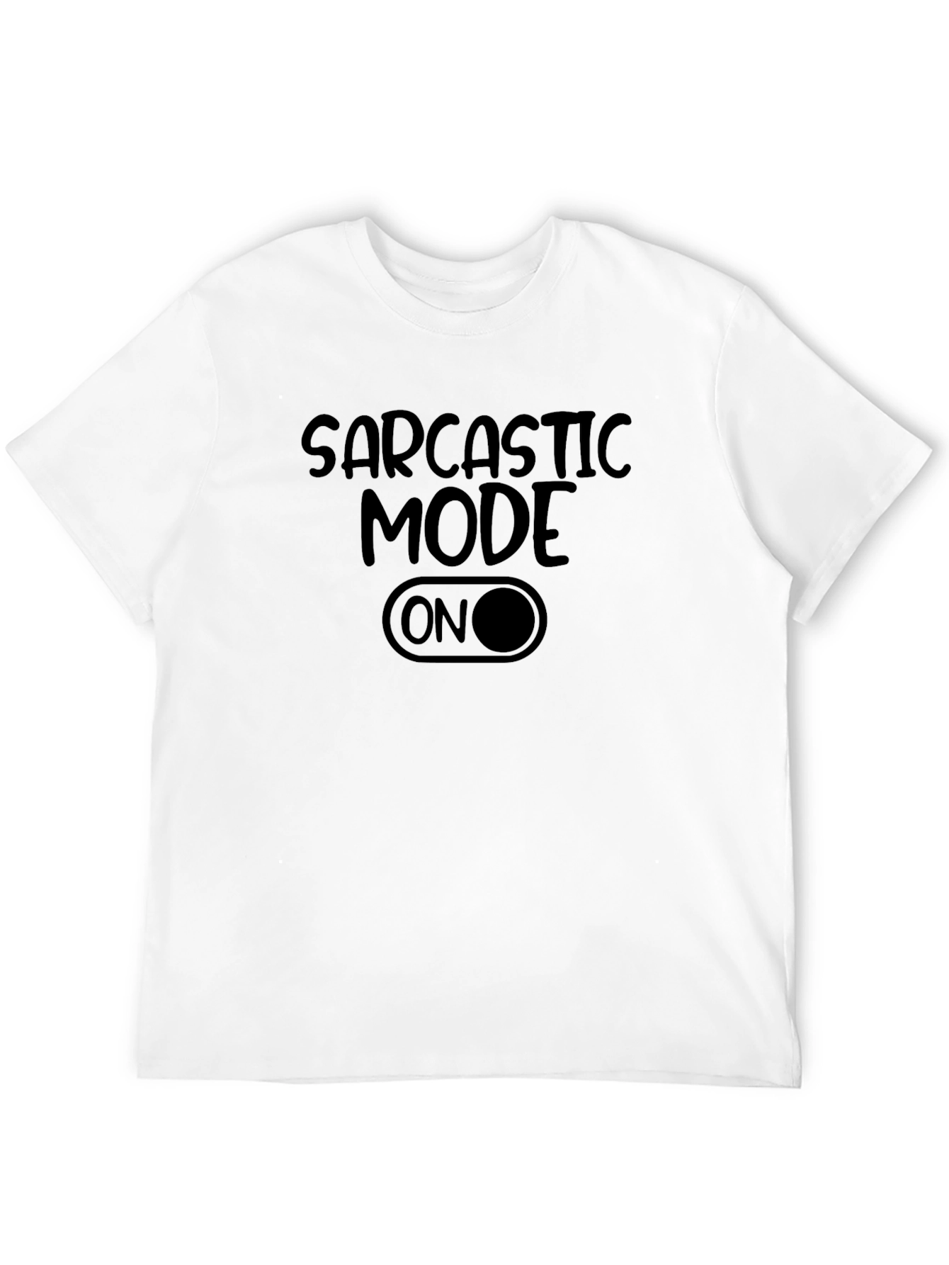 Black Sarcastic Mode On Graphic Tee - Black T-Shirt view 12